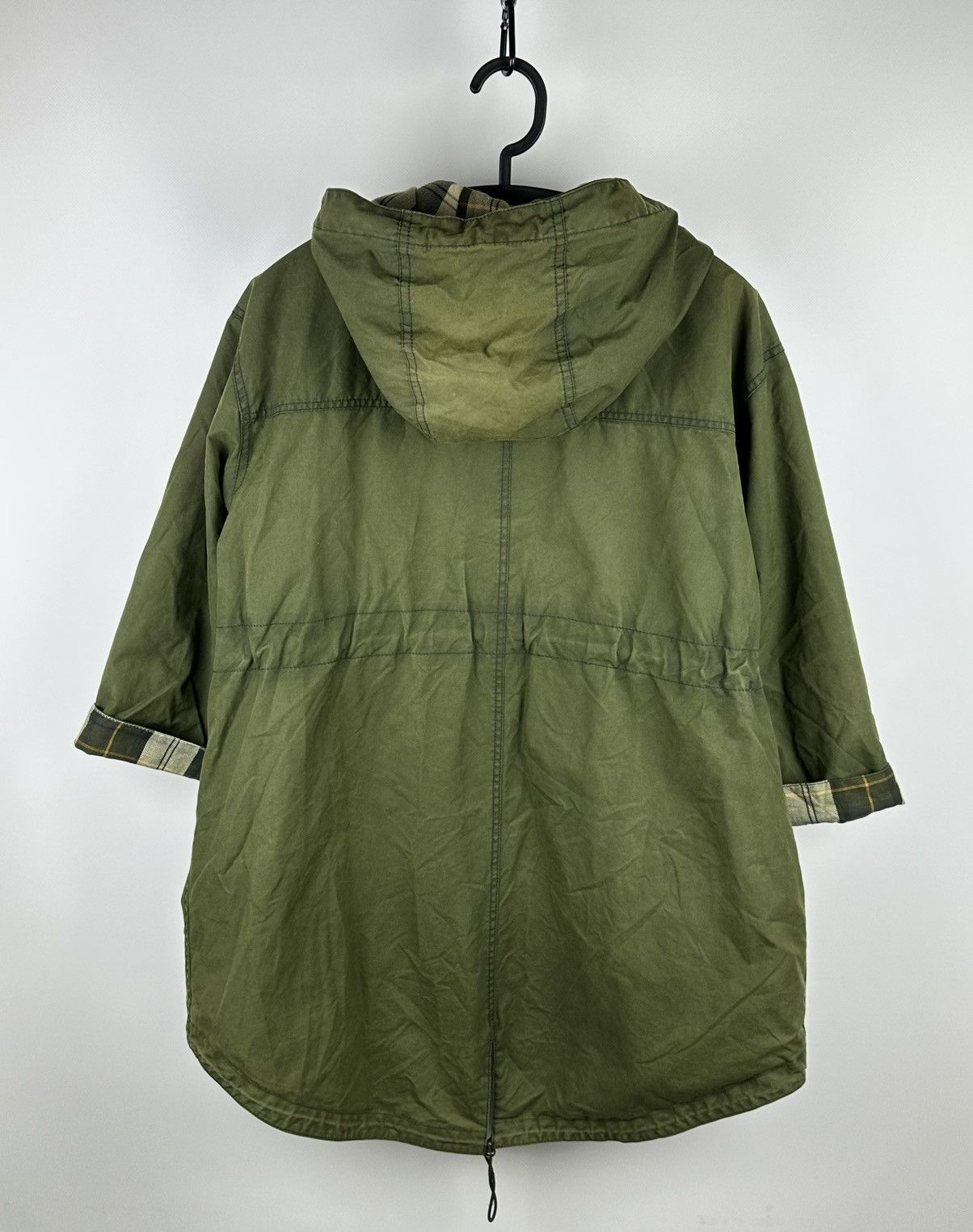 Barbour Barbour Rain Parka Waxed Cotton Green Women’s Jacket UK 12 Size M / US 6-8 / IT 42-44 - 4 Thumbnail