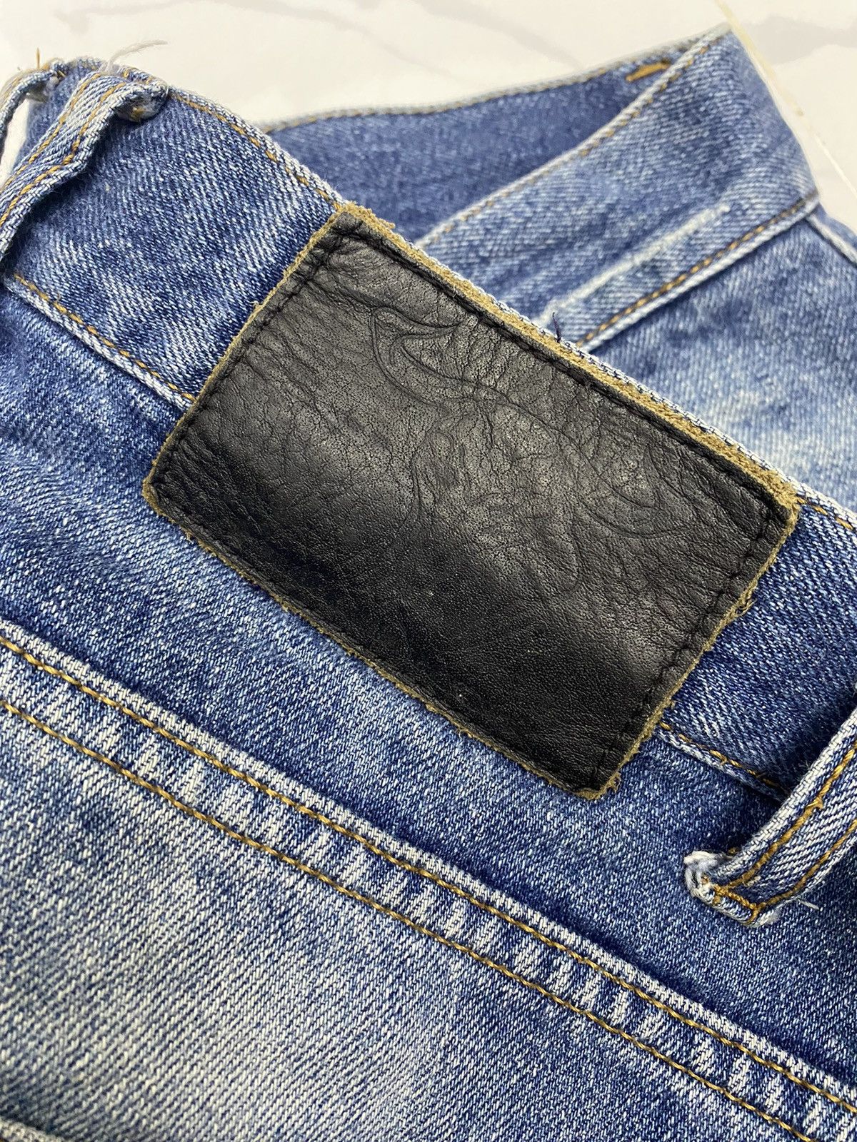 Hysteric Glamour × Tornado Mart 🔥VINTAGE PAPER BAG DISTRESSED DENIM JEANS PUNK STYLE Size US 32 / EU 48 - 8 Thumbnail