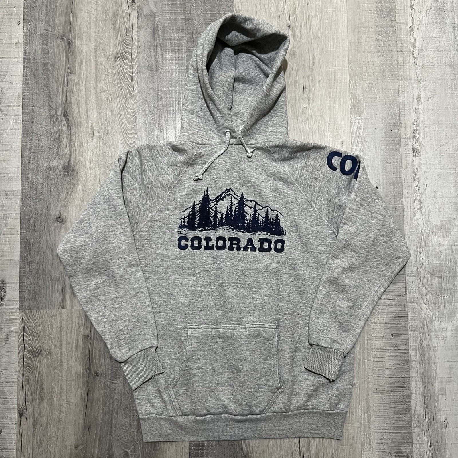 Other VTG 70s/80s Flock Print Colorado Spell Out Mountain Hoodie Size US L / EU 52-54 / 3 - 1 Thumbnail