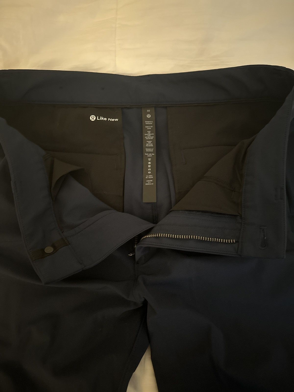 Lululemon Lululemon Warpstreme Slim Fit Navy Pants size 30 28"L Size US 30 / EU 46 - 4 Thumbnail