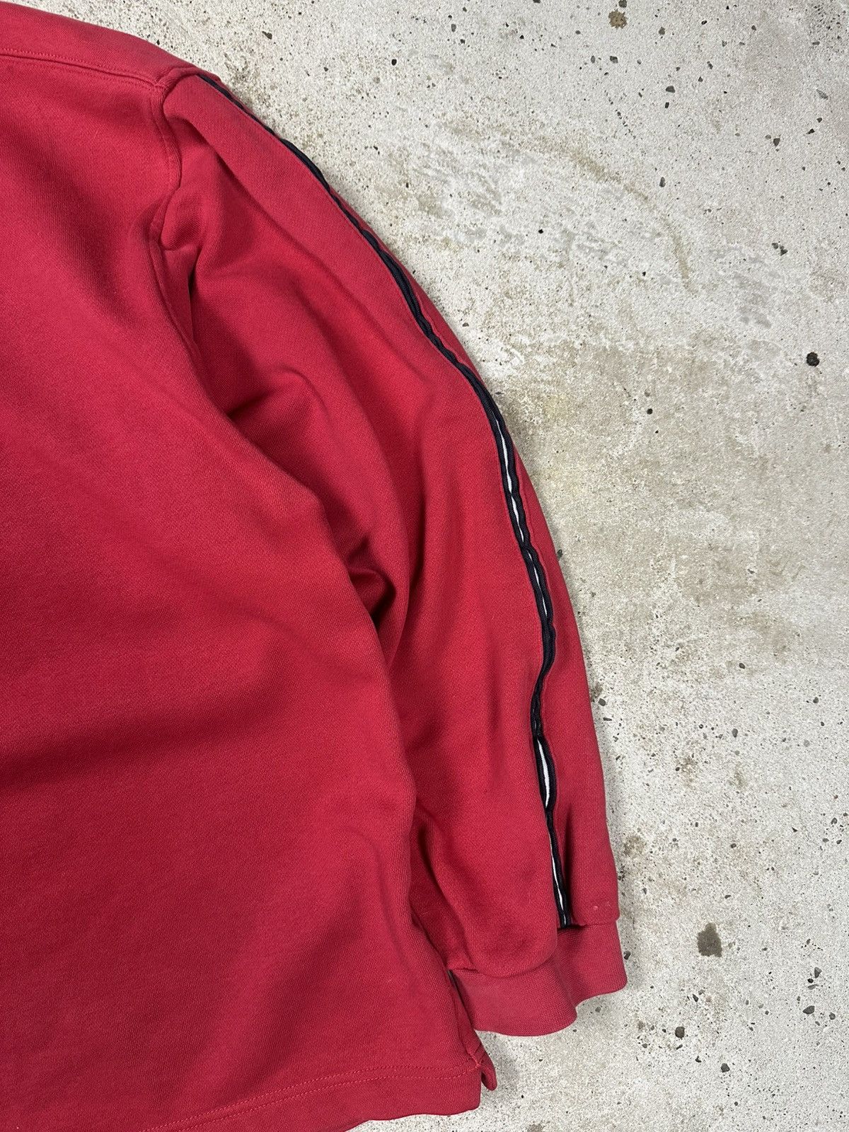Nike × Vintage Vintage 90s Nike TN Red Half Zip Sweatshirt Swoosh SpellOut Size US XL / EU 56 / 4 - 9 Thumbnail