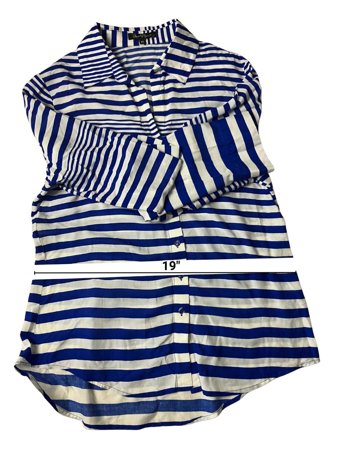 Other Velvet Heart Striped Shirt Blue White M Size M / US 6-8 / IT 42-44 - 7 Thumbnail