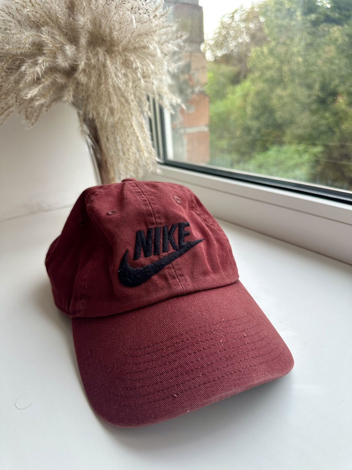Nike Vintage Nike Red Cap Swoosh Big Logo Size ONE SIZE - 6 Thumbnail
