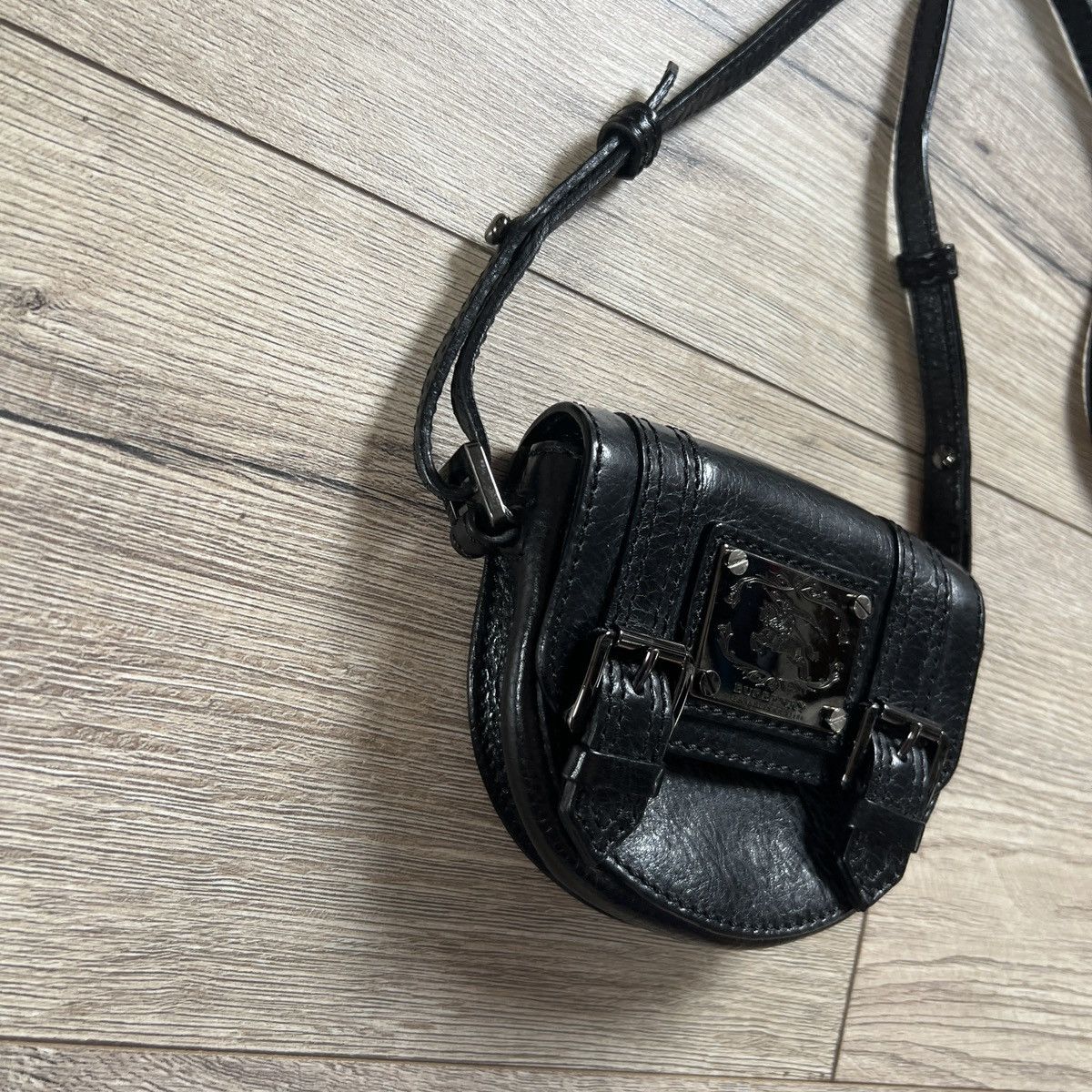 Burberry Burberry Mini Bag Satchel Belt Crossbody Black Leather Size ONE SIZE - 5 Thumbnail