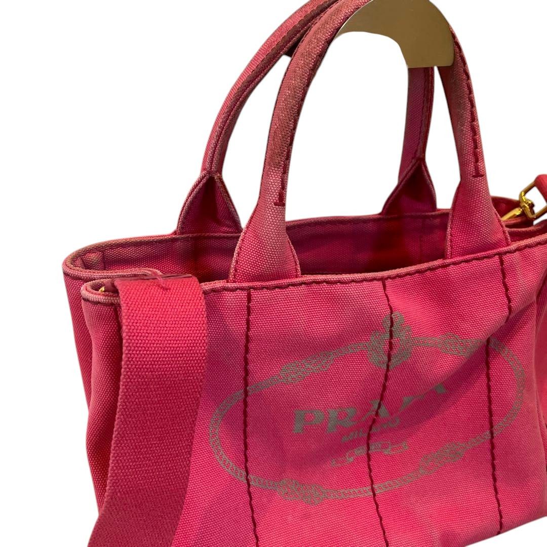Prada Prada - Canapa Denim 2Way Pink Shoulder Bag Handbag Size ONE SIZE - 3 Thumbnail