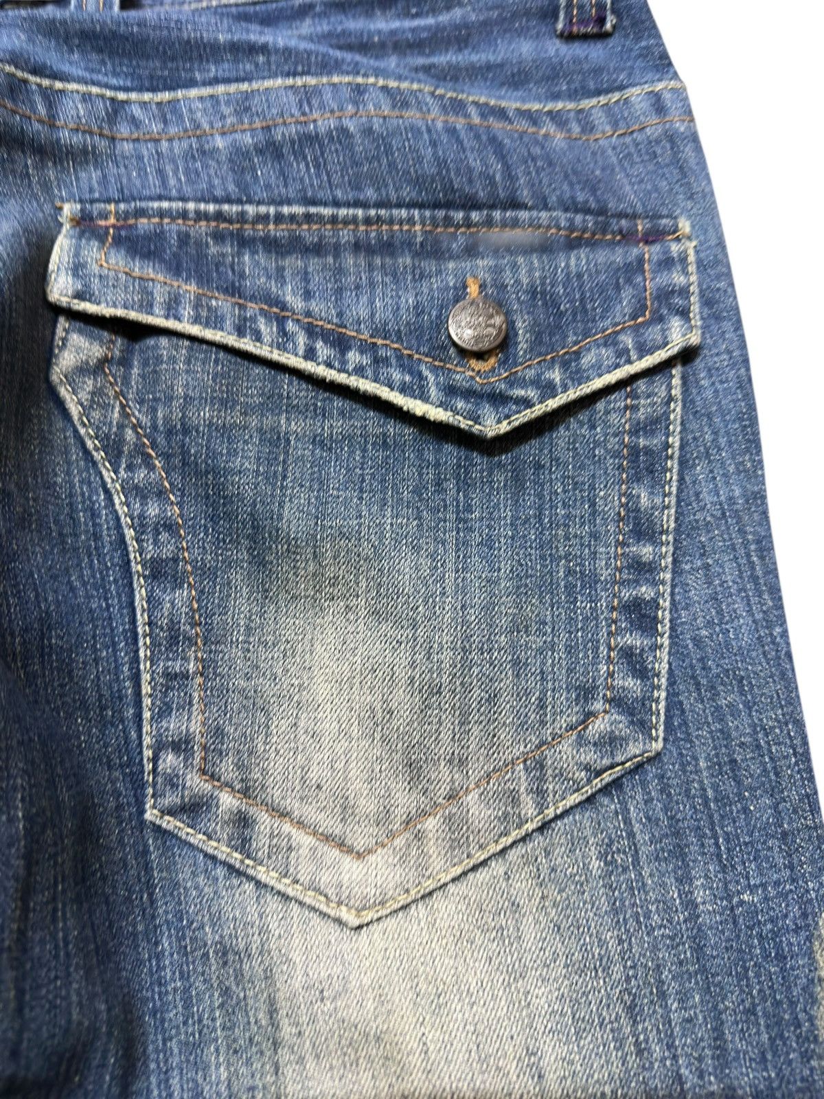 Hysteric Glamour Vintage Root Three Styles Mudwash Whiskers Distressed Denim Size US 31 - 5 Thumbnail