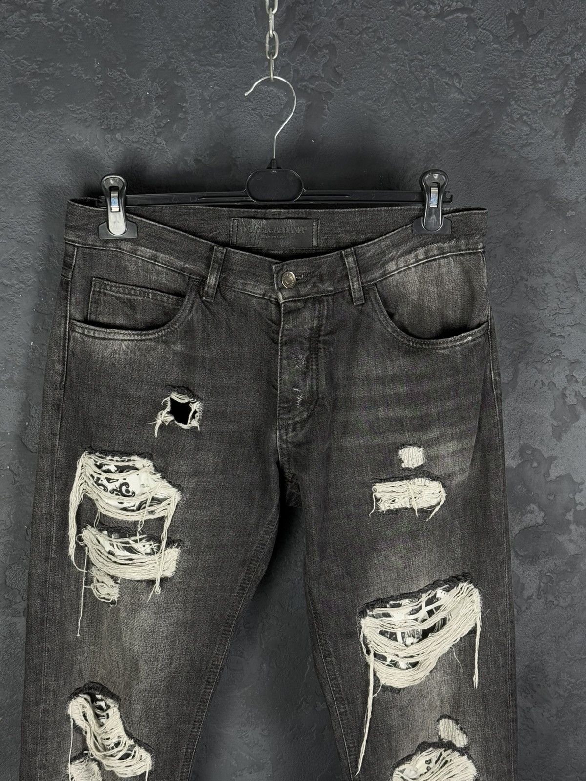 Dolce & Gabbana Dolce Gabbana Ripped Denim Jeans Size US 34 / EU 50 - 2 Thumbnail