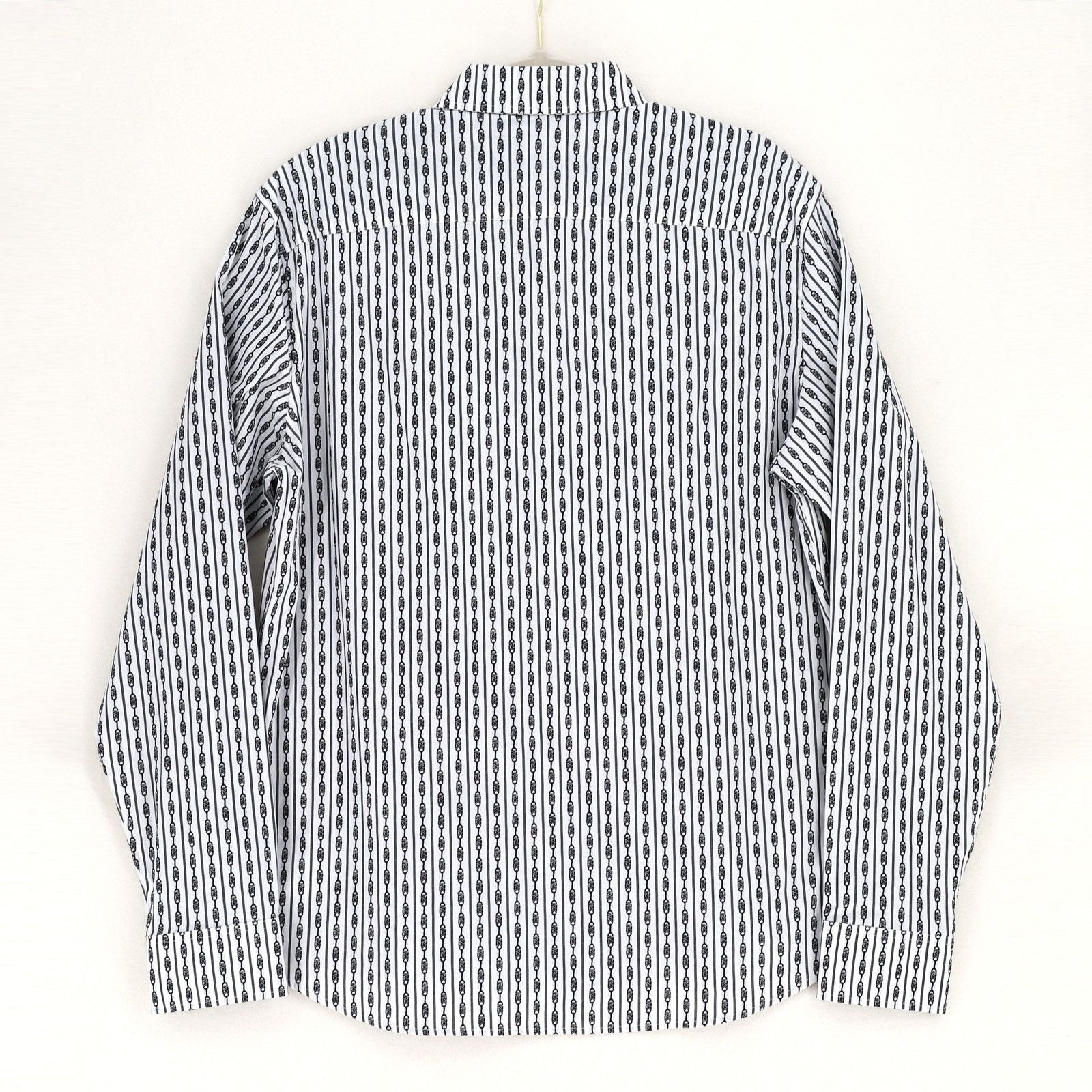 Michael Kors Michael Kors Men's White/Black Slim Fit Button Shirt Size M Size US M / EU 48-50 / 2 - 5 Thumbnail