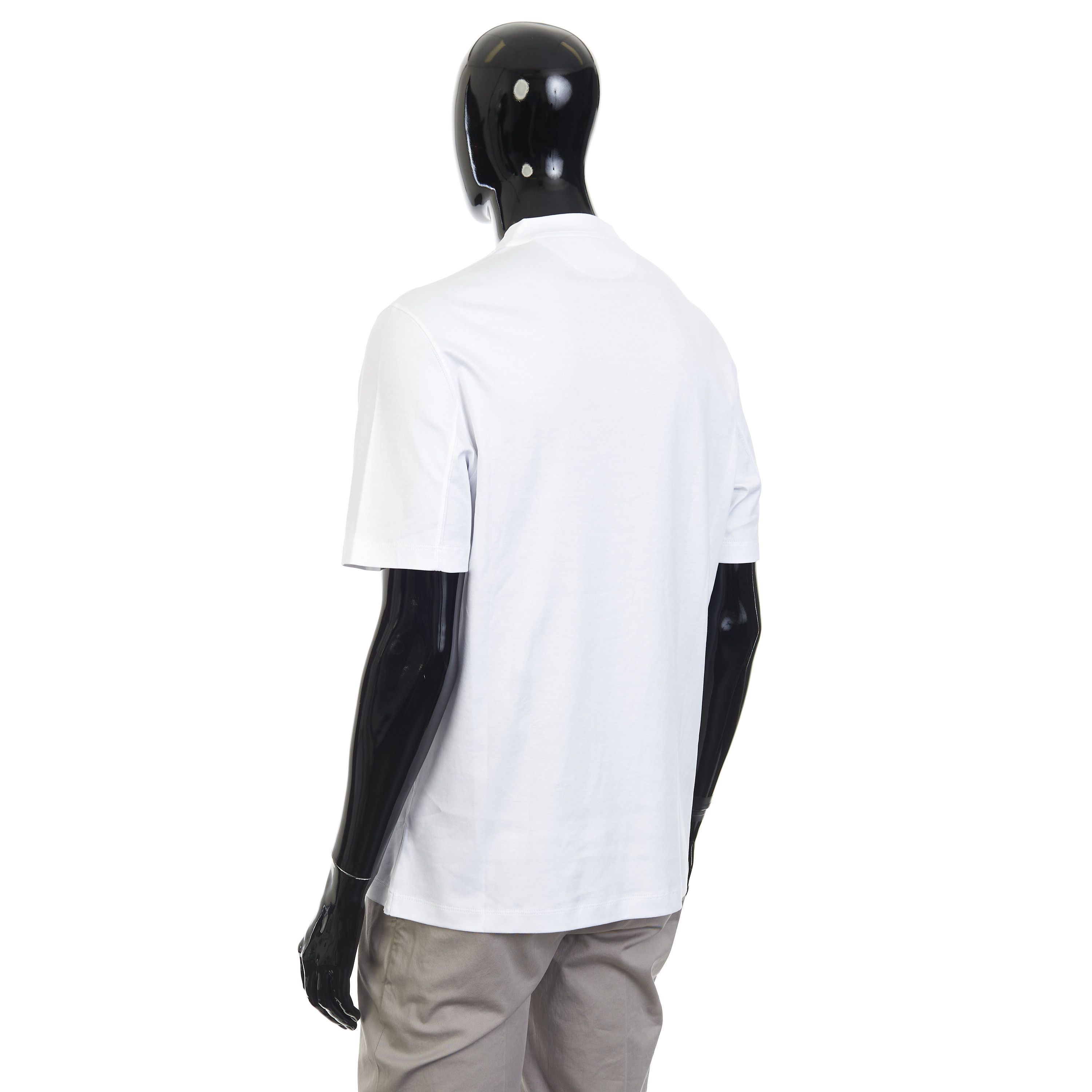 Brunello Cucinelli White Cotton Jersey V-Neck Tshirt Size 3XL Size US XXL / EU 58 / 5 - 4 Thumbnail