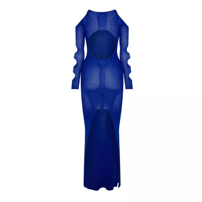 Off-White o1y1125 Maxi Dress in Bright Blue Size S / US 4 / IT 40 - 6 Thumbnail