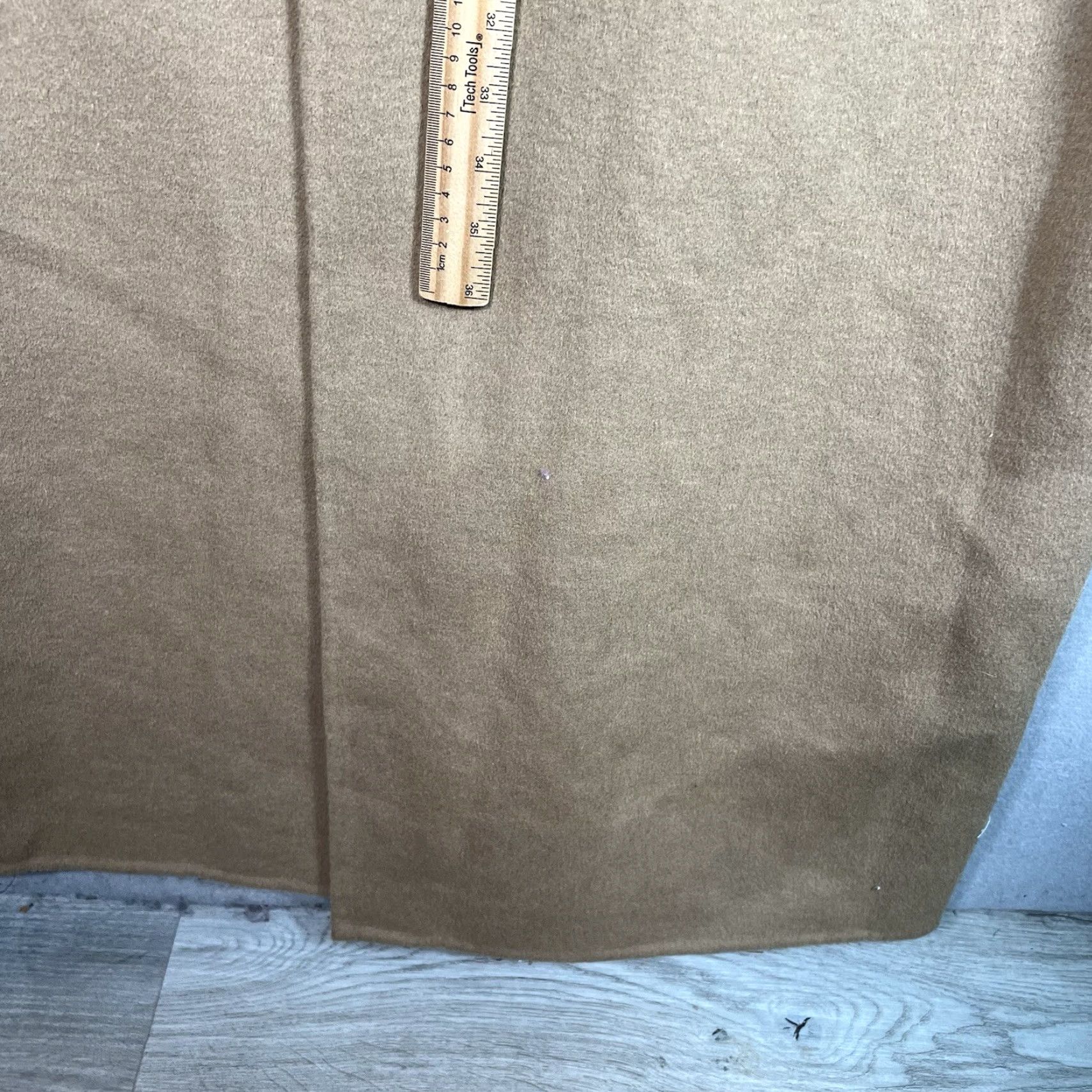 Zara NWT Zara WRAP Coat Womens Large Brown Wool Blend Belt Missing Belt No Belt? Beige Wool Overcoat Long Sleeve Coat NWT Zara Size L / US 10 / IT 46 - 3 Thumbnail