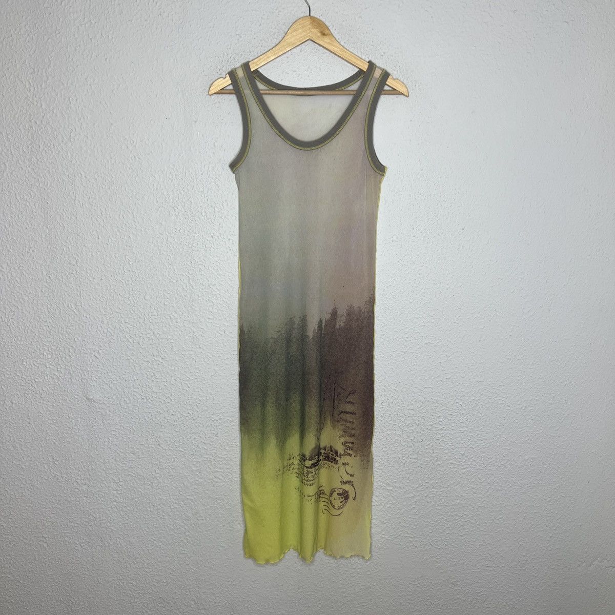 Cop Copine × Vintage Vintage Cop Copine Mesh Dress Full Print Y2K Size M / US 6-8 / IT 42-44 - 2 Thumbnail