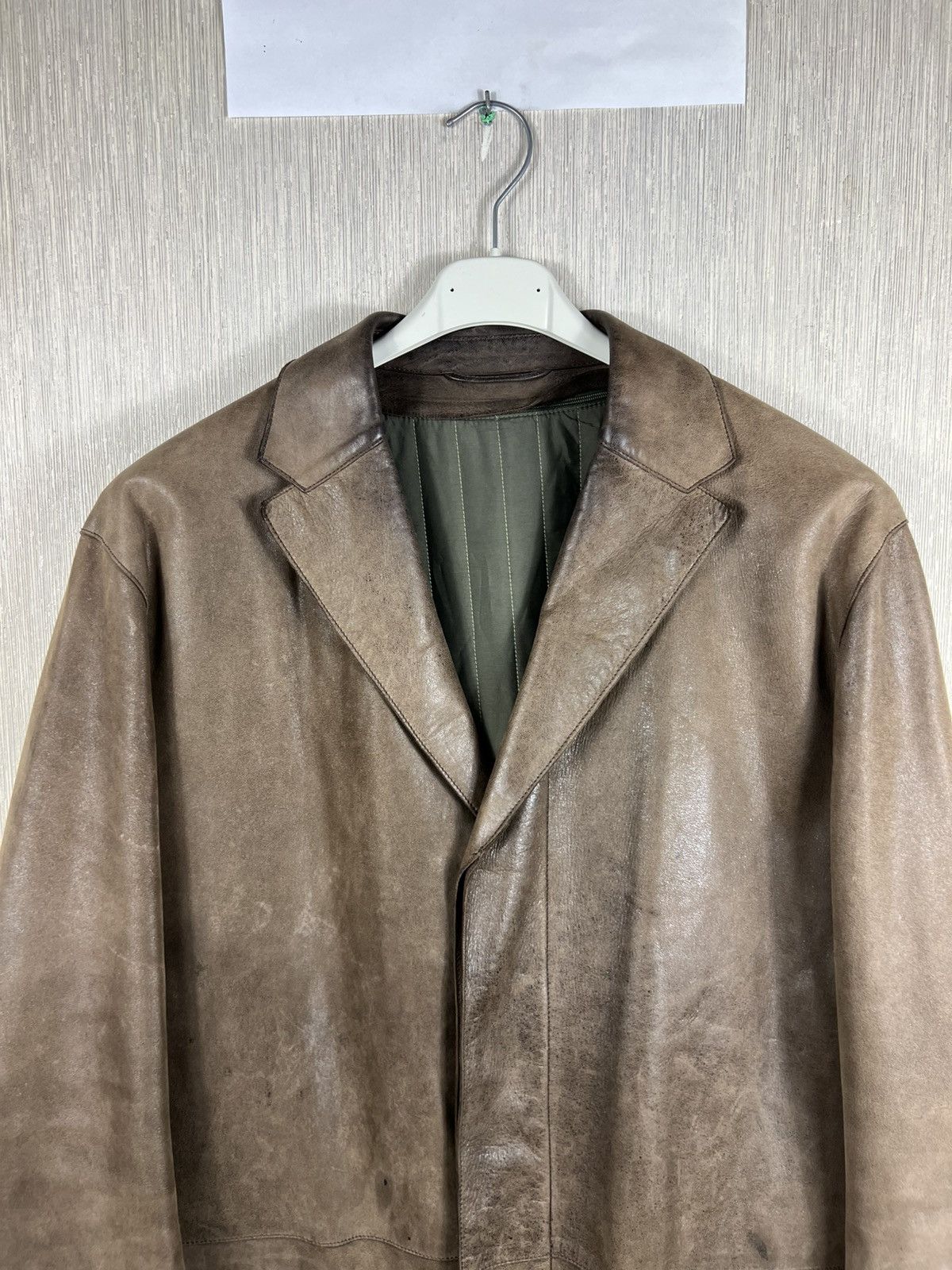 Kenzo Vintage Kenzo leather long coat distressed jacket Size US XL / EU 56 / 4 - 3 Thumbnail