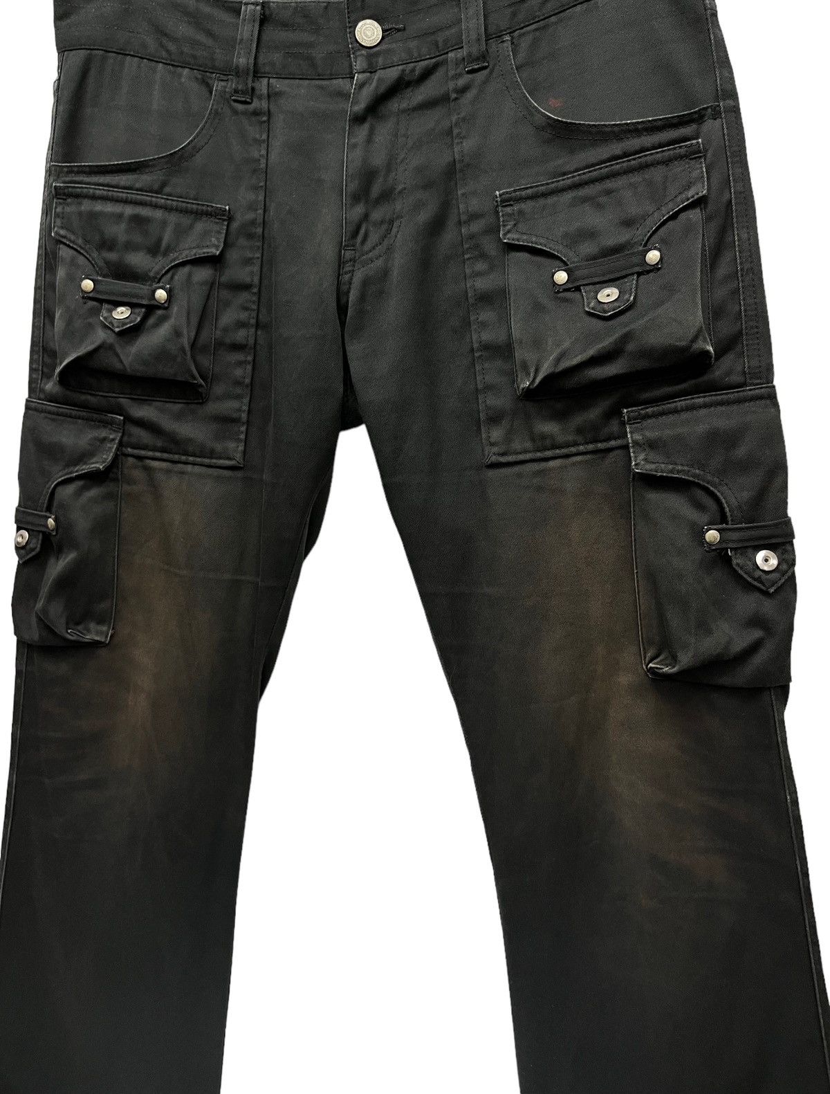 Tornado Mart Vintage TORNADO MART Rusty Black Bush Cargo Minimalist Flare Size US 32 / EU 48 - 10 Thumbnail