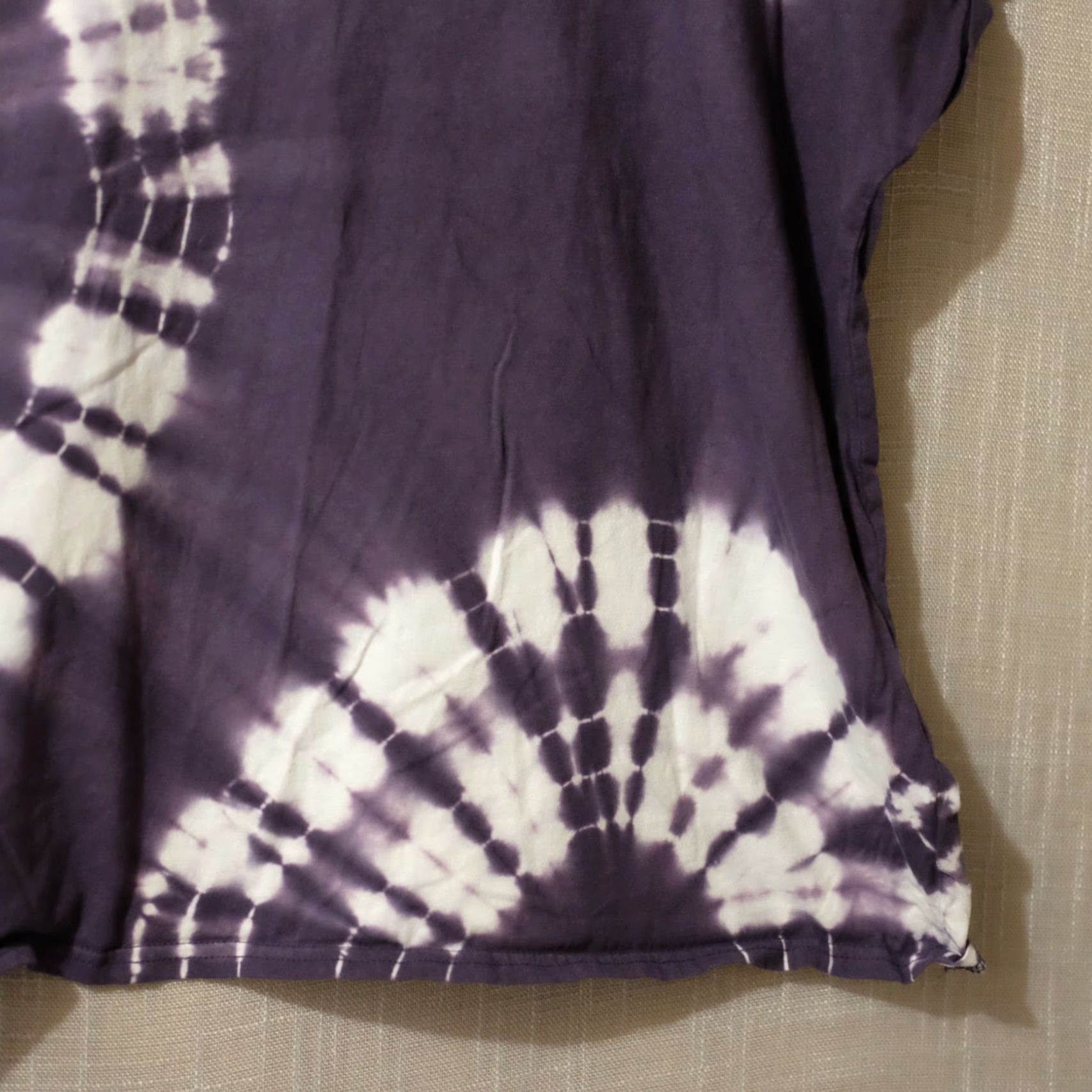 Vintage EUC Time and Tru Tie Dye Dolman Sleeve Tee 100% Cotton Womens XL Eggplant T-Shirt Size XL / US 12-14 / IT 48-50 - 5 Thumbnail
