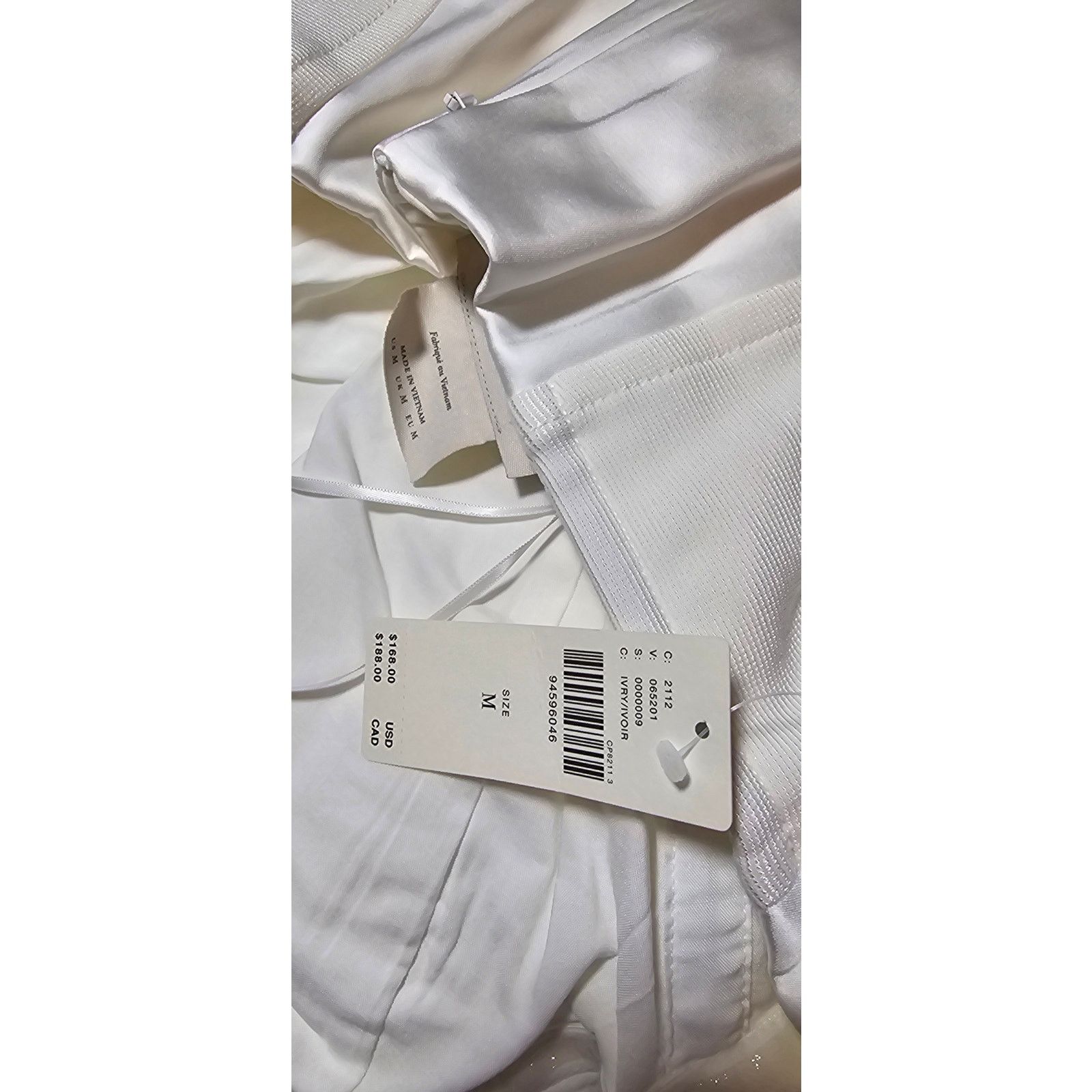 Anthropologie NWT BHLDN Clean Lines Strapless Mini Dress $168 MEDIUM Ivory Size M / US 6-8 / IT 42-44 - 4 Thumbnail