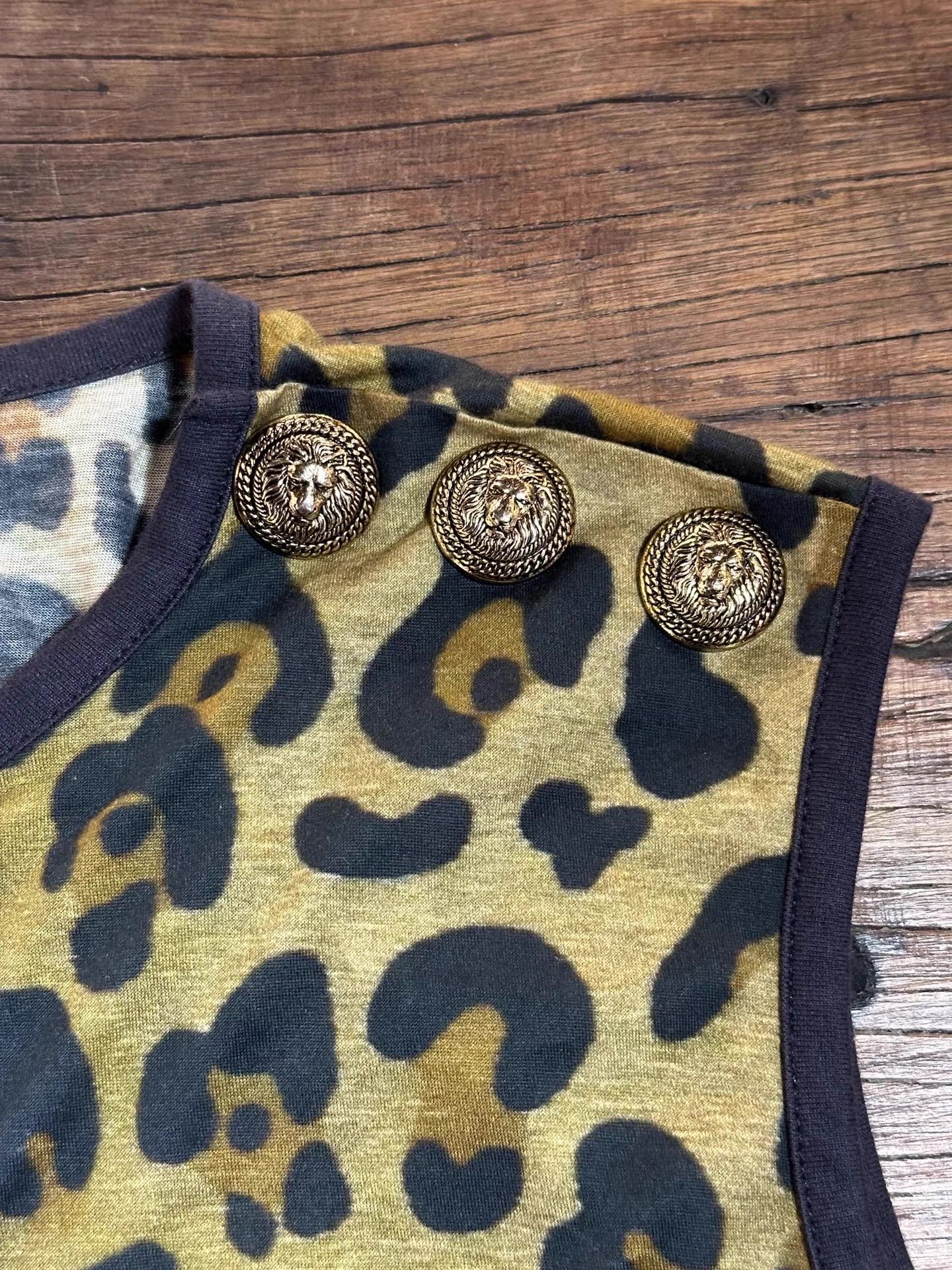 Balmain Balmain women’s main‑line leopard‑print tank top Ｑ25 Size S / US 4 / IT 40 - 2 Thumbnail