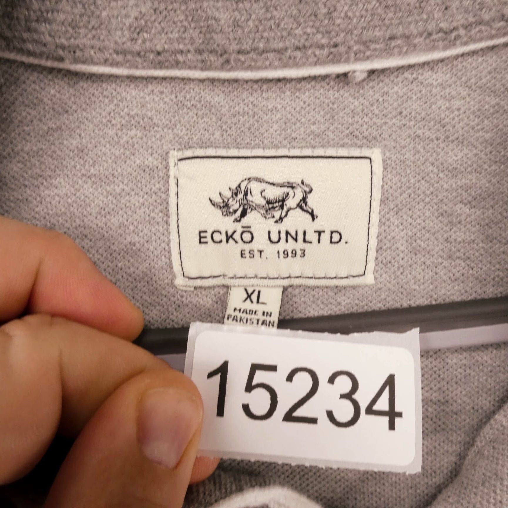 Ecko Unltd. Ecko Unltd Shirt Polo Short Sleeve Gray XL Rhino Logo Mens Size US XL / EU 56 / 4 - 7 Thumbnail