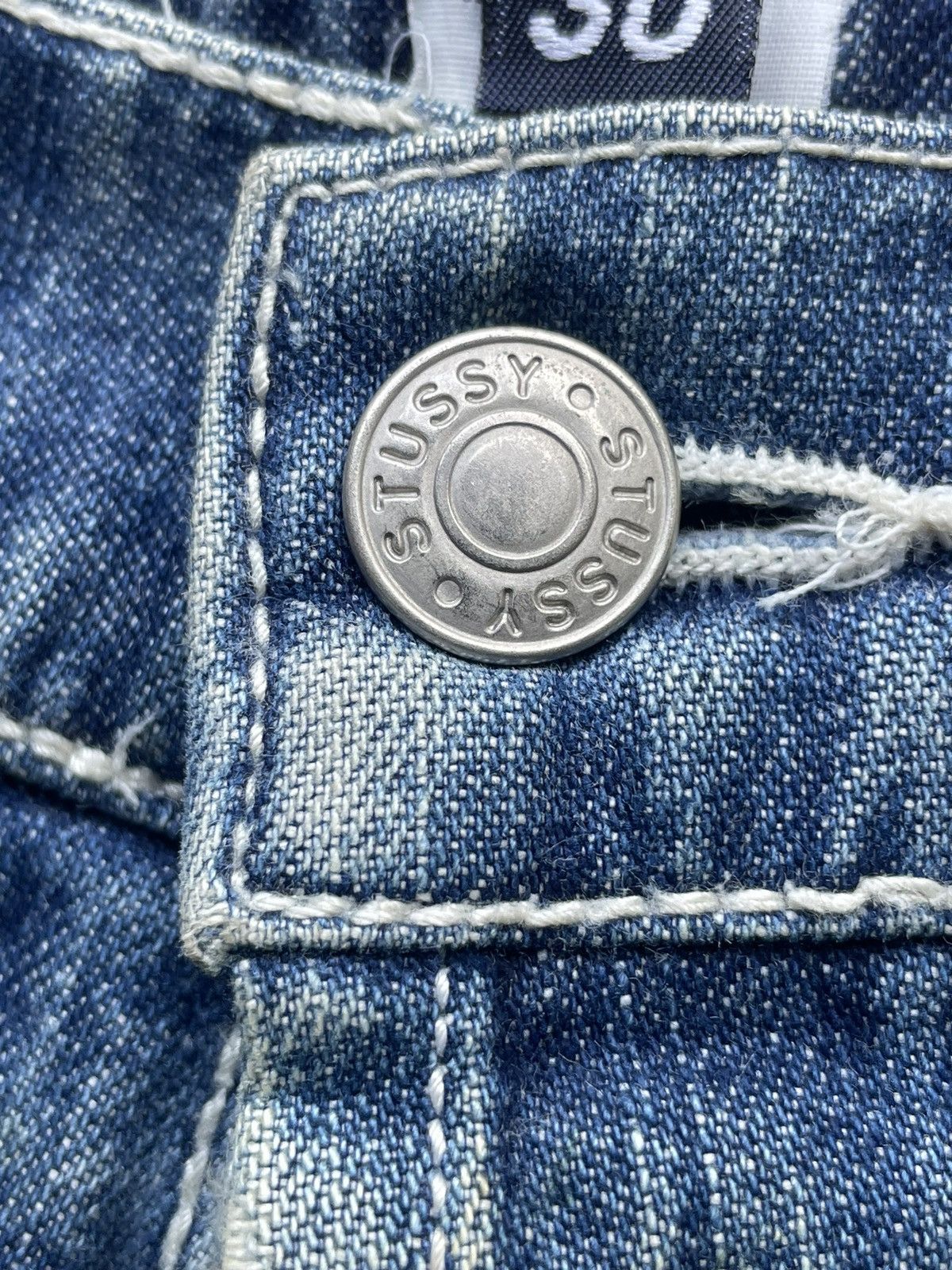 Stussy Vintage Stussy Works Distresed Denim Size US 33 - 24 Thumbnail