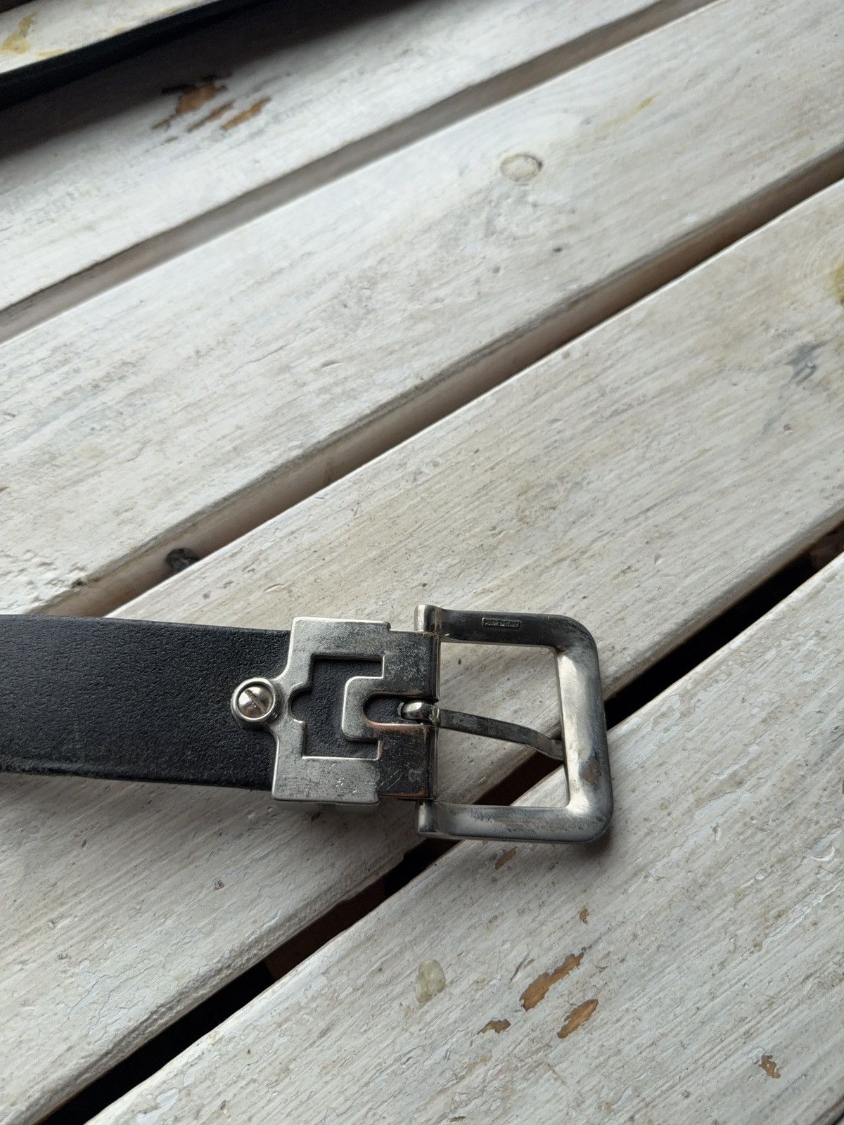 Levi's Vintage Clothing Vtg 90s Levi’s 501 USA Western Cowboy monogram leather belt Size ONE SIZE - 8 Thumbnail