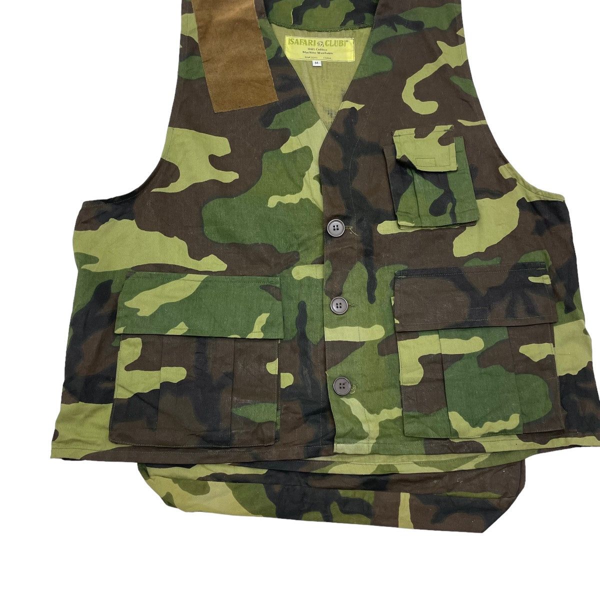 Japanese Brand × Vintage Vintage Camo Safari Vest Jacket Size US L / EU 52-54 / 3 - 5 Thumbnail