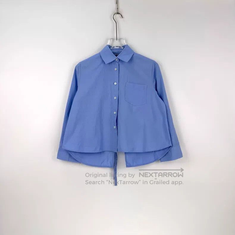Loewe Loewe Blue Full Logo Back Straps Shirt Size XS / US 0-2 / IT 36-38 - 3 Thumbnail