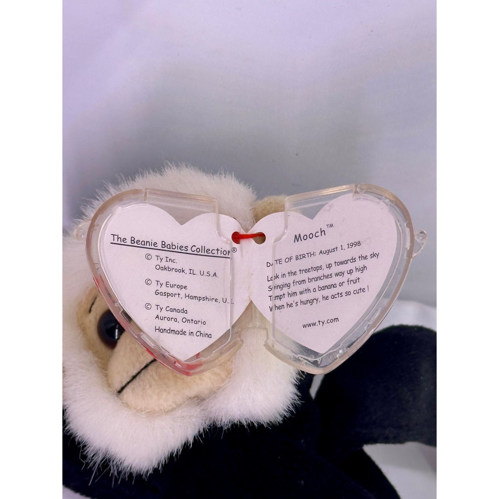 & Other Stories Vintage 1998 Ty Beanie Baby Mooch The Monkey Soft Plushie Size ONE SIZE - 5 Thumbnail