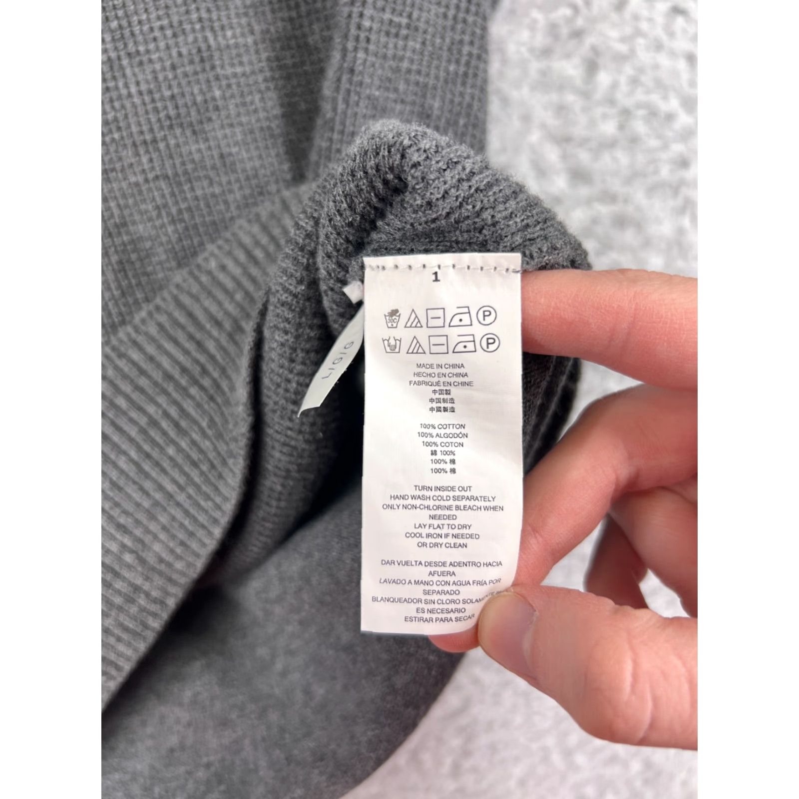 Michael Kors Michael Kors Sweater Mens Large Gray 1/4 Zip Mock Neck 100% Cotton Golf Shirt Size US L / EU 52-54 / 3 - 4 Thumbnail