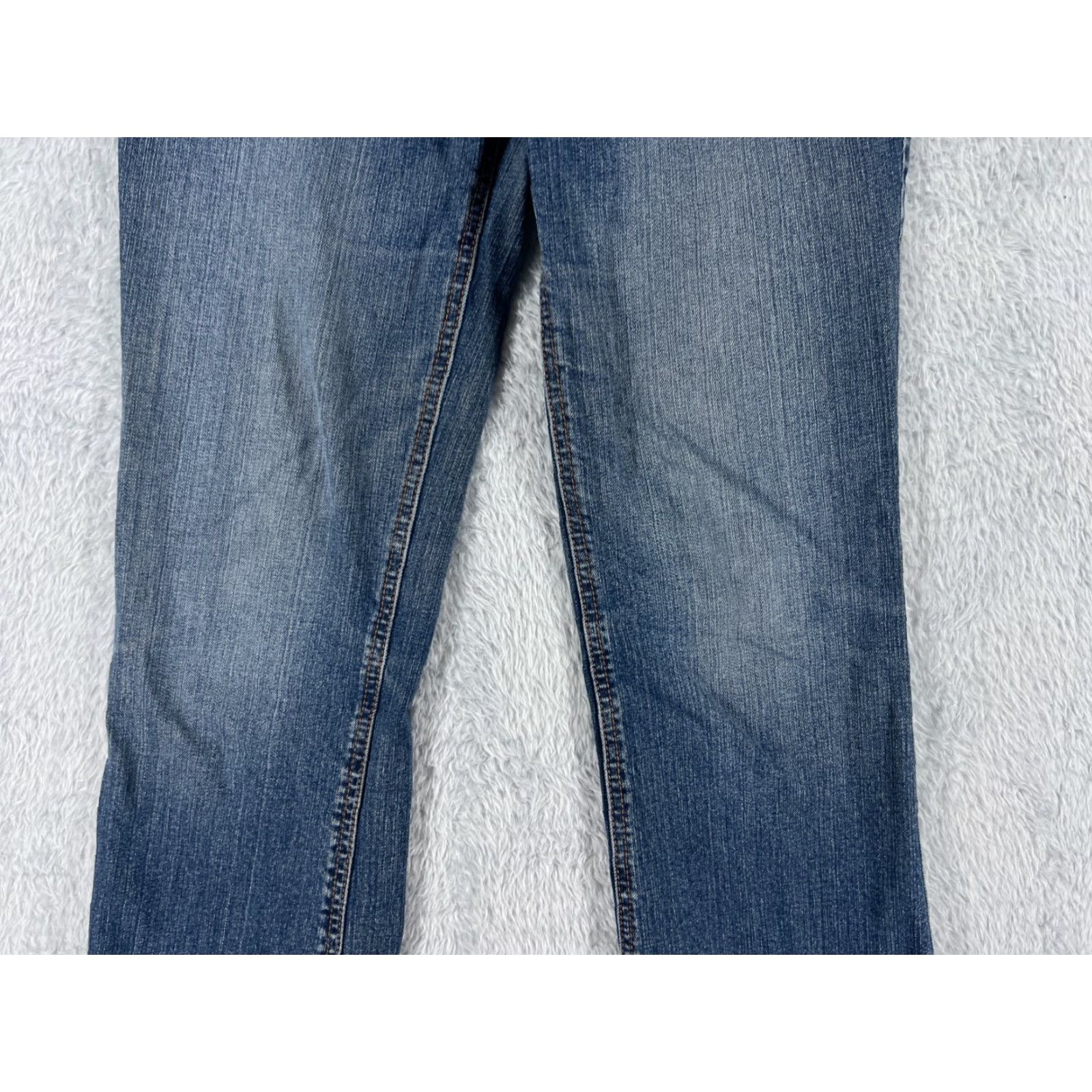 Vintage Bullhead Bootcut Jeans Womens Size 9 Blue Denim Low Rise Stretch 29x28 Distressed Size 30" / US 8 / IT 44 - 3 Thumbnail