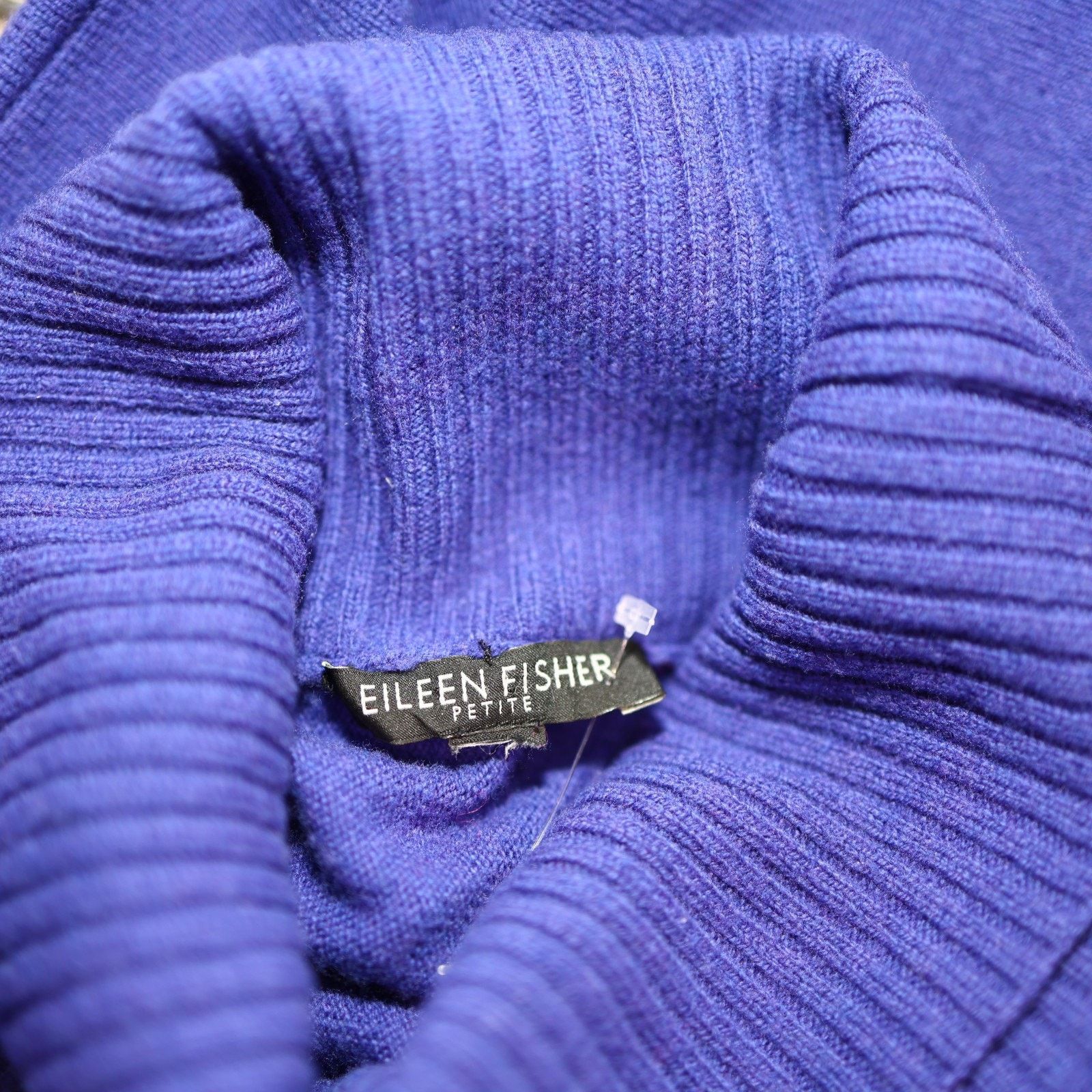 Eileen Fisher EILEEN FISHER Purple Wool Cowl Turtle Neck Sweater Size ~ S Size S / US 4 / IT 40 - 5 Thumbnail
