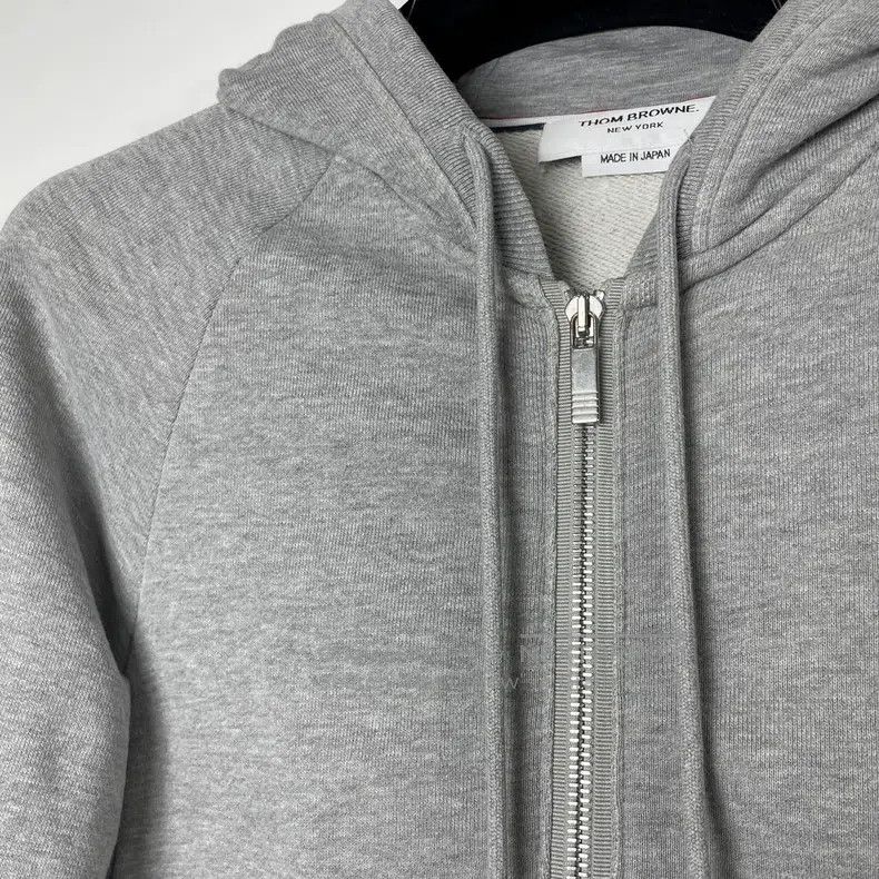 Thom Browne Thom Browne Solid Color Zip-Up Hoodie Size US XS / EU 42 / 0 - 3 Thumbnail
