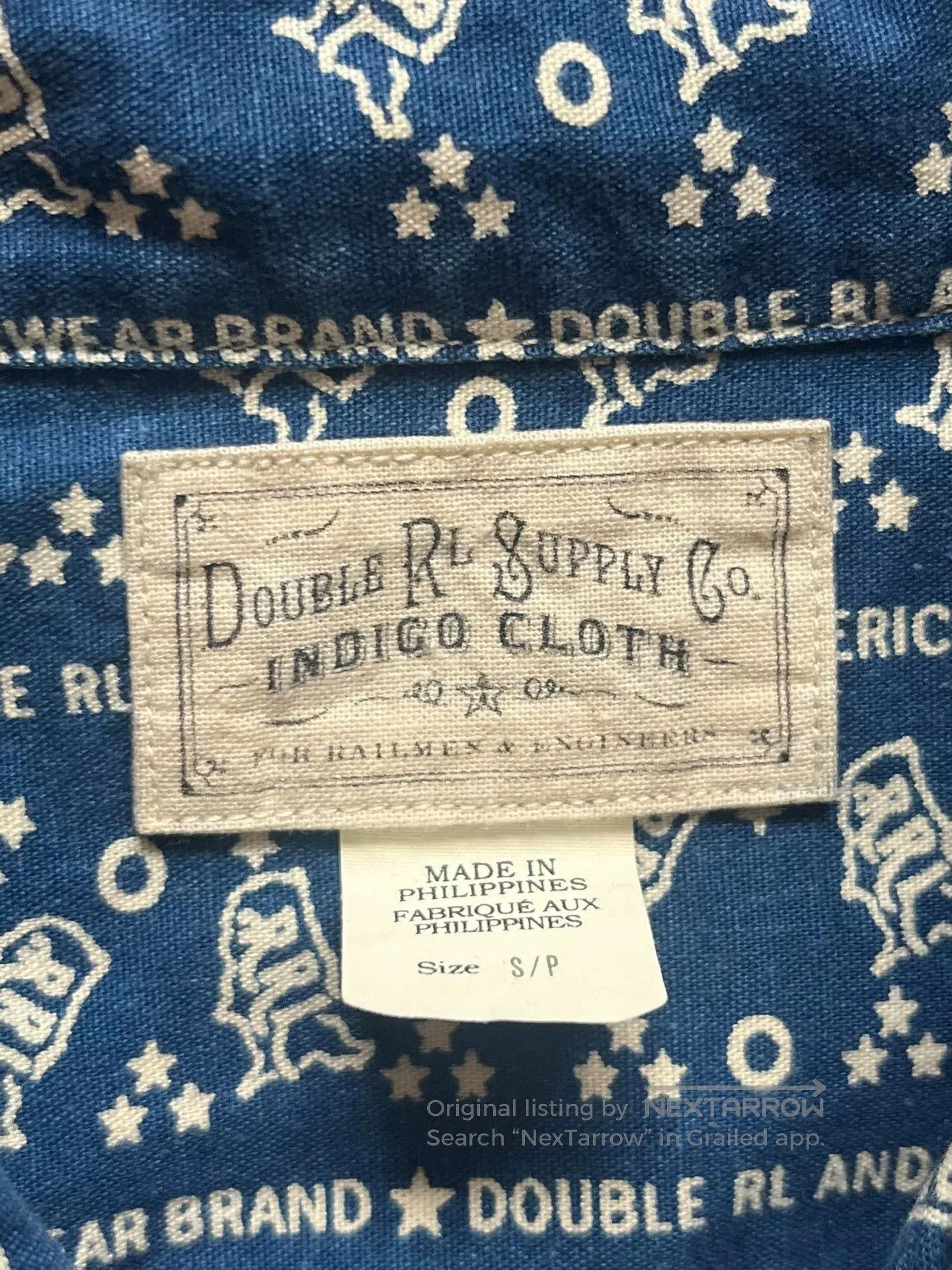 RRL Ralph Lauren RRL Indigo Western Shirt. Size US S / EU 44-46 / 1 - 4 Thumbnail