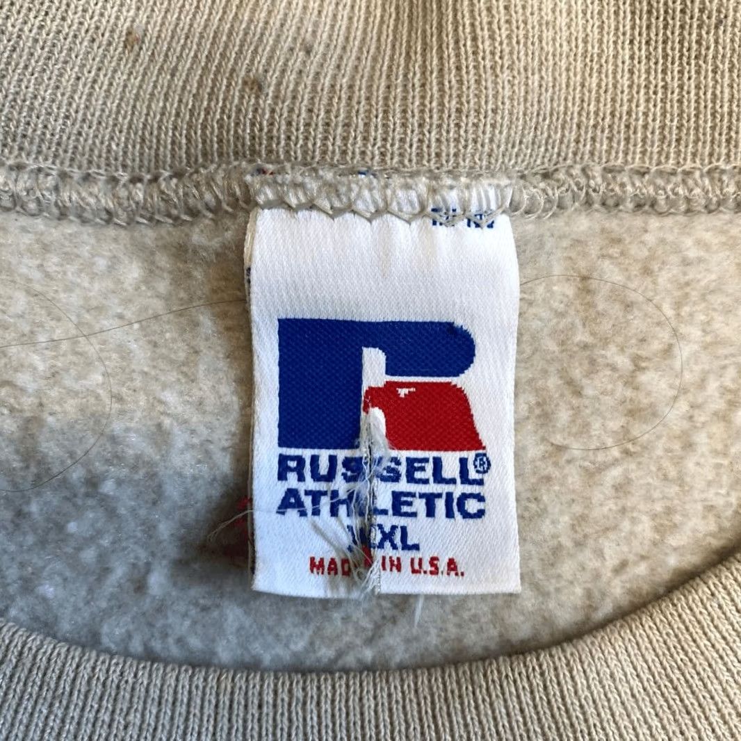 Russell Athletic VINTAGE Russell Athletic Men's Crewneck Sweatshirt Gray 2XL 90s Pullover Rathletic 2X-Large Gray Mens Size US XXL / EU 58 / 5 - 4 Thumbnail