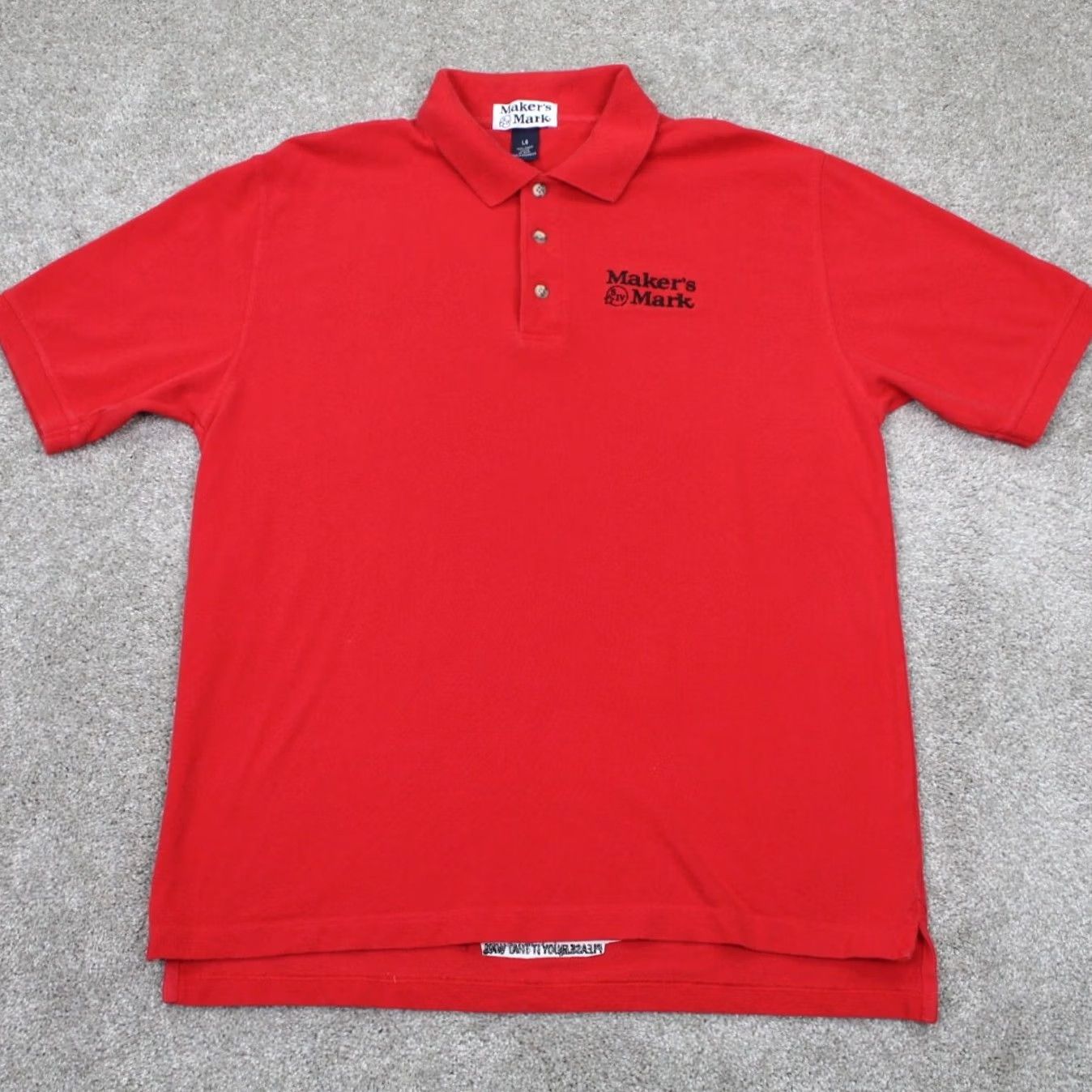 Vintage Makers Mark Polo Shirt Mens Large Red Pique Cotton Short Sleeve Pullover Shirt Polo Size US L / EU 52-54 / 3 - 2 Thumbnail