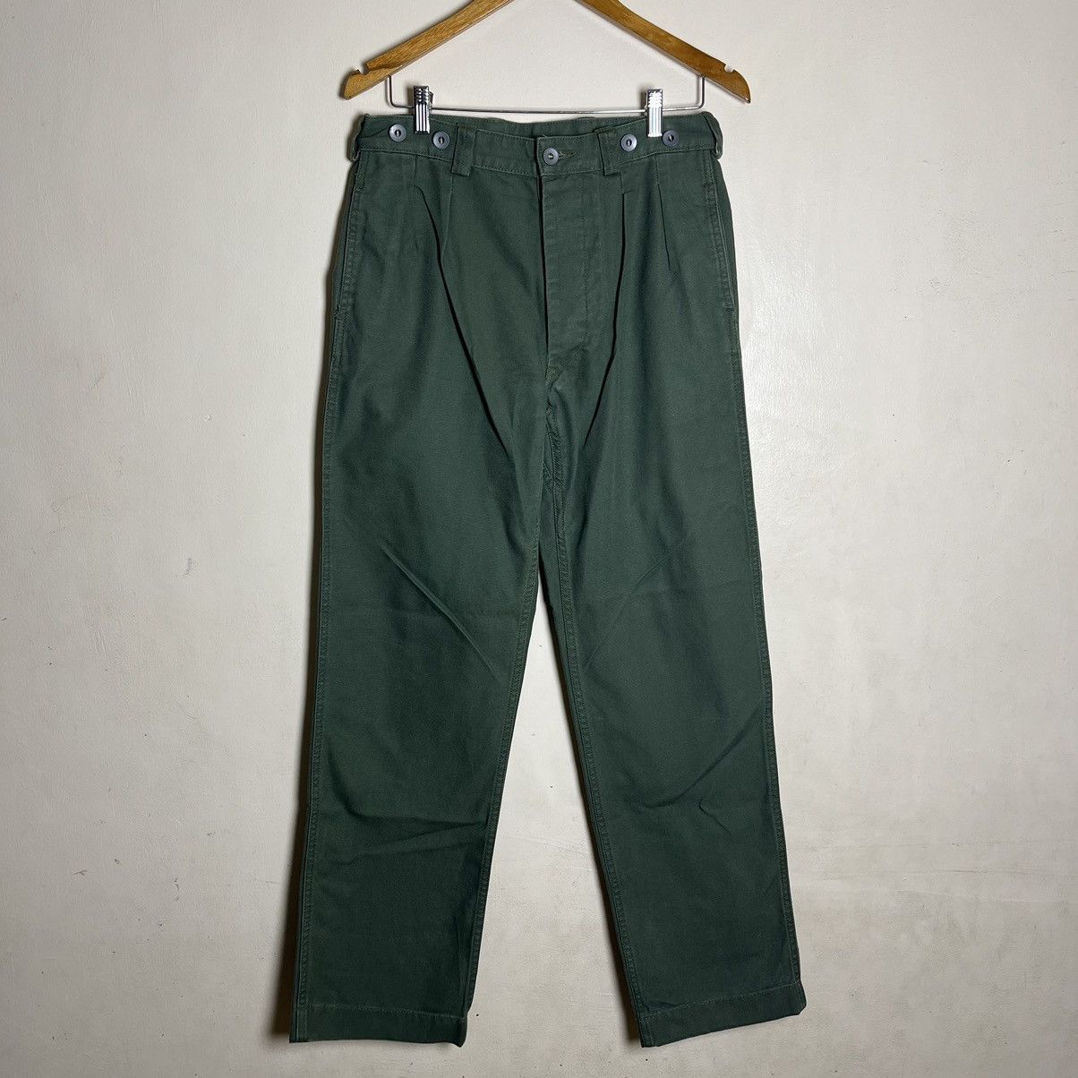 Nigel Cabourn Lybro by Nigel Cabourn Army Green Pleated Pants Size US 30 / EU 46 - 1 Thumbnail