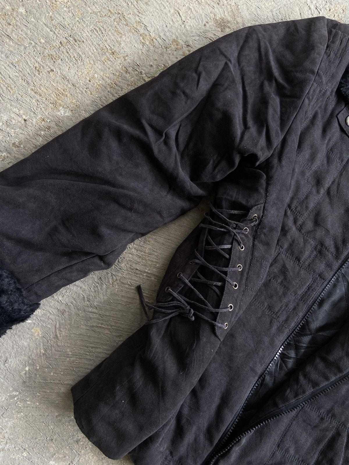 Japanese Brand 2000s Japanese Brand - Vkei Apocalypse Style Trim Fur Jacket Size L / US 10 / IT 46 - 5 Thumbnail