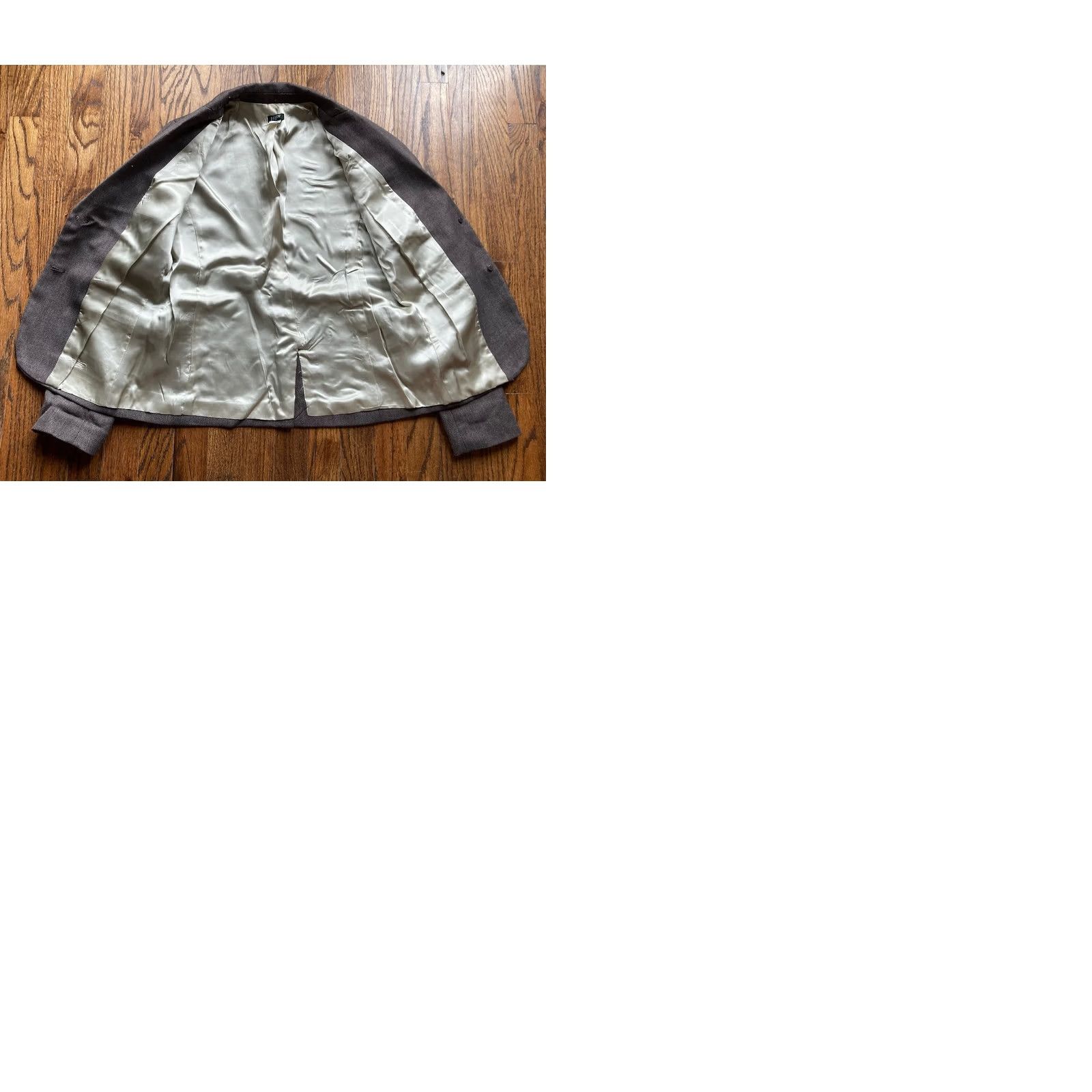 J.Crew J. Crew Blazer Women Size 8 Wool Blend Twill Gray Brown Gold Buttons Vintage? (note missing sleeve button) Size M / US 6-8 / IT 42-44 - 9 Thumbnail