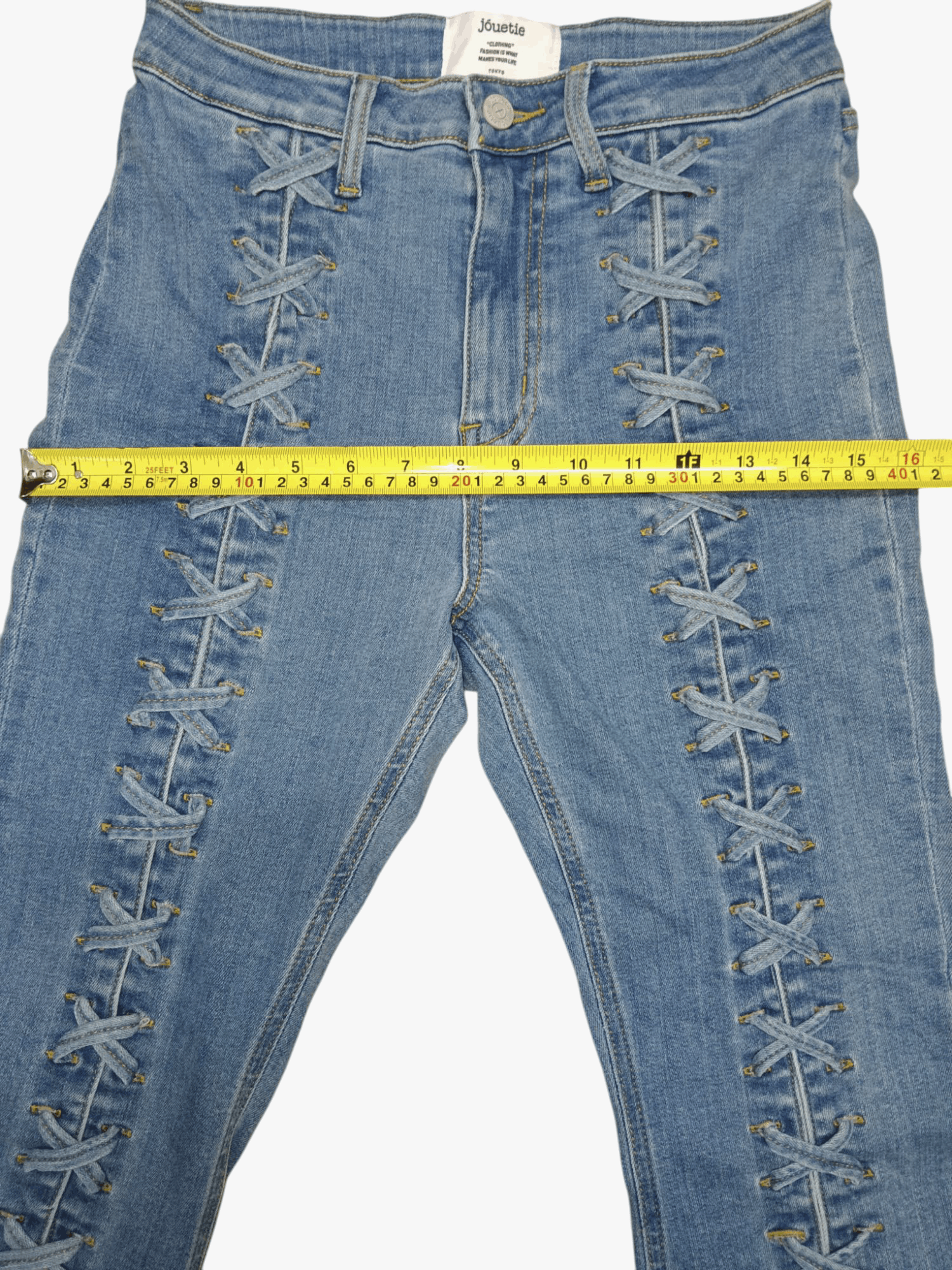 Tornado Mart 💥Jóuetie💥 Lace Up Stretchable Super Flare Denim Size 26" / US 2 / IT 38 - 9 Thumbnail