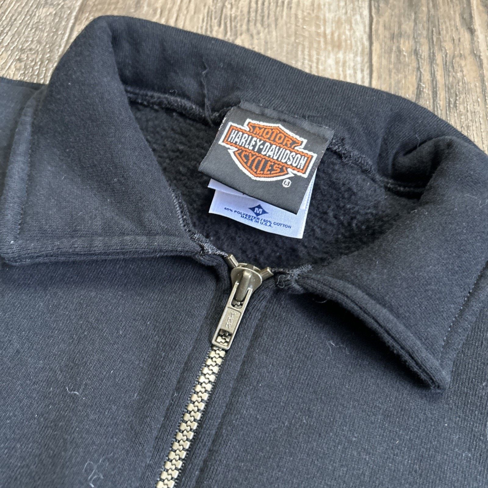 Harley Davidson Vintage Harley Davidson Quarter Zip Sweater Size Medium Size US M / EU 48-50 / 2 - 3 Thumbnail