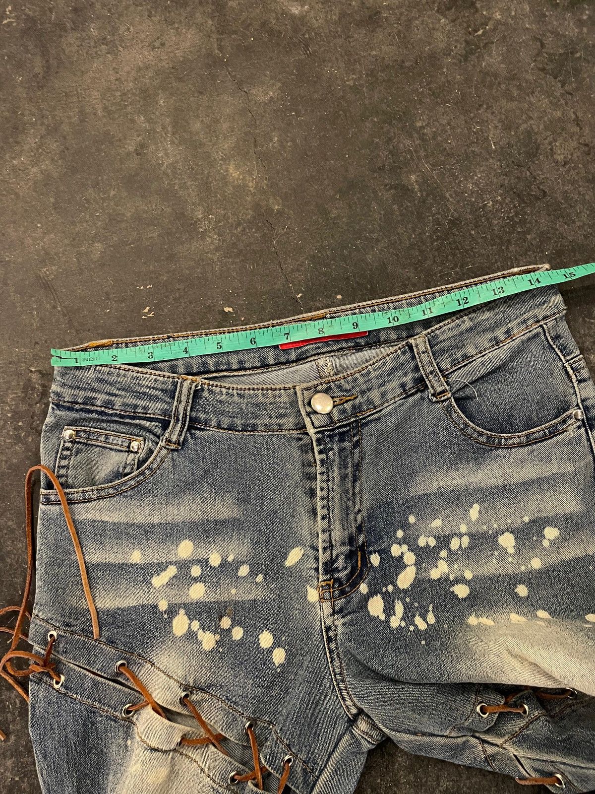 Hysteric Glamour Y2k Winkwink laced ifsixwasnine flare jeans Size 29" - 17 Thumbnail