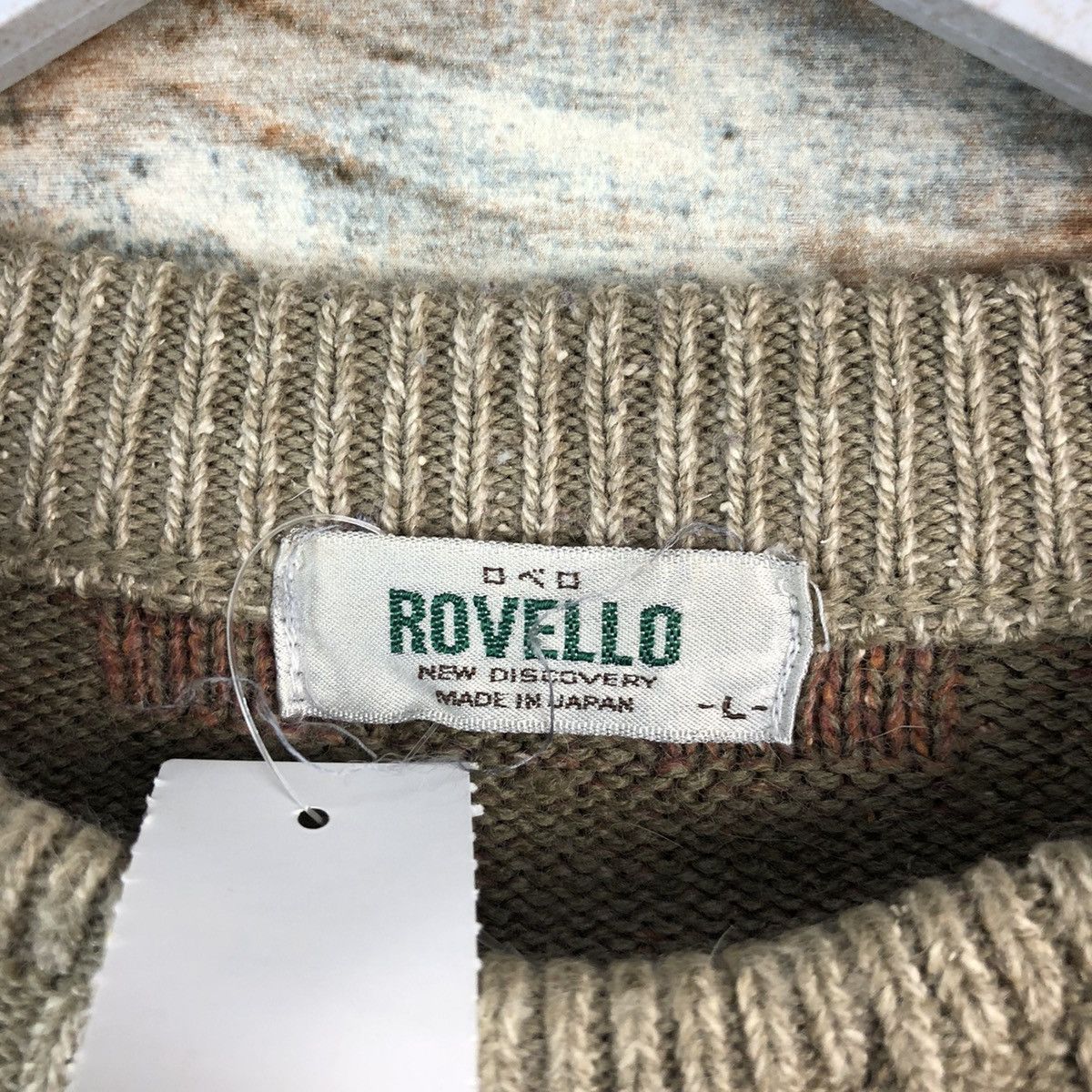 Homespun Knitwear × Japanese Brand DL Rovello made in japan checkered Brown Knitwear #C171 Size US L / EU 52-54 / 3 - 9 Thumbnail