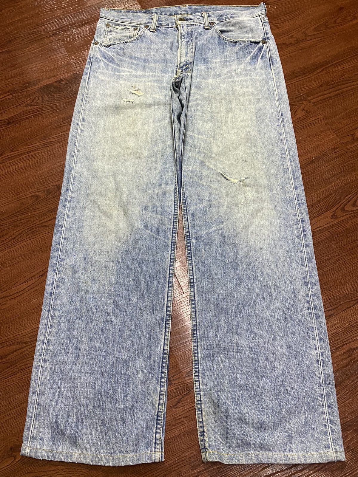 Levi's Vintage Levis 503 90’s Distressed Enough Baggy Jeans Size US 33 - 1 Thumbnail