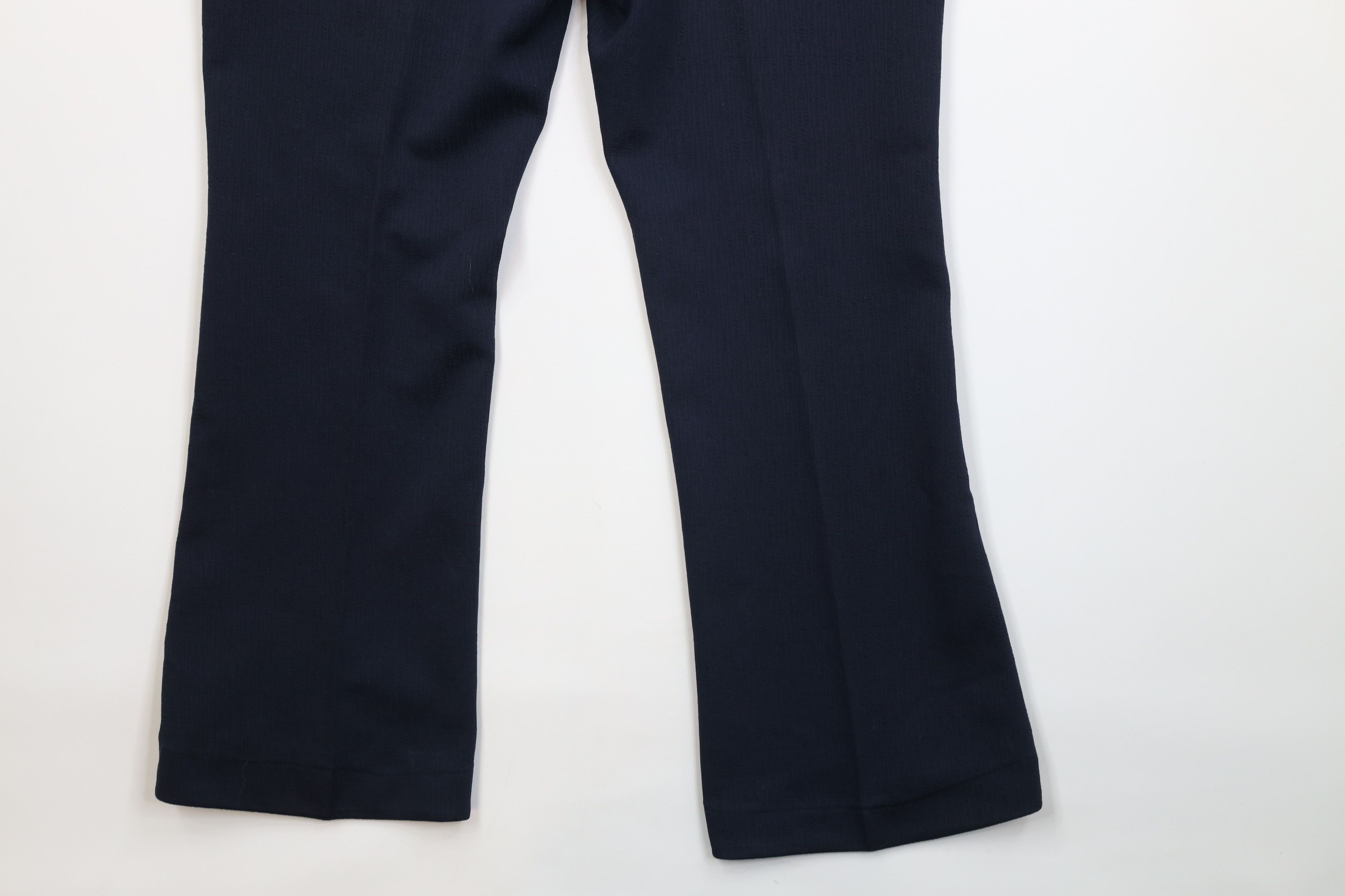 Vintage Vintage 70s Streetwear Flared Wide Leg Chino Pants Blue USA Size US 34 / EU 50 - 15 Thumbnail