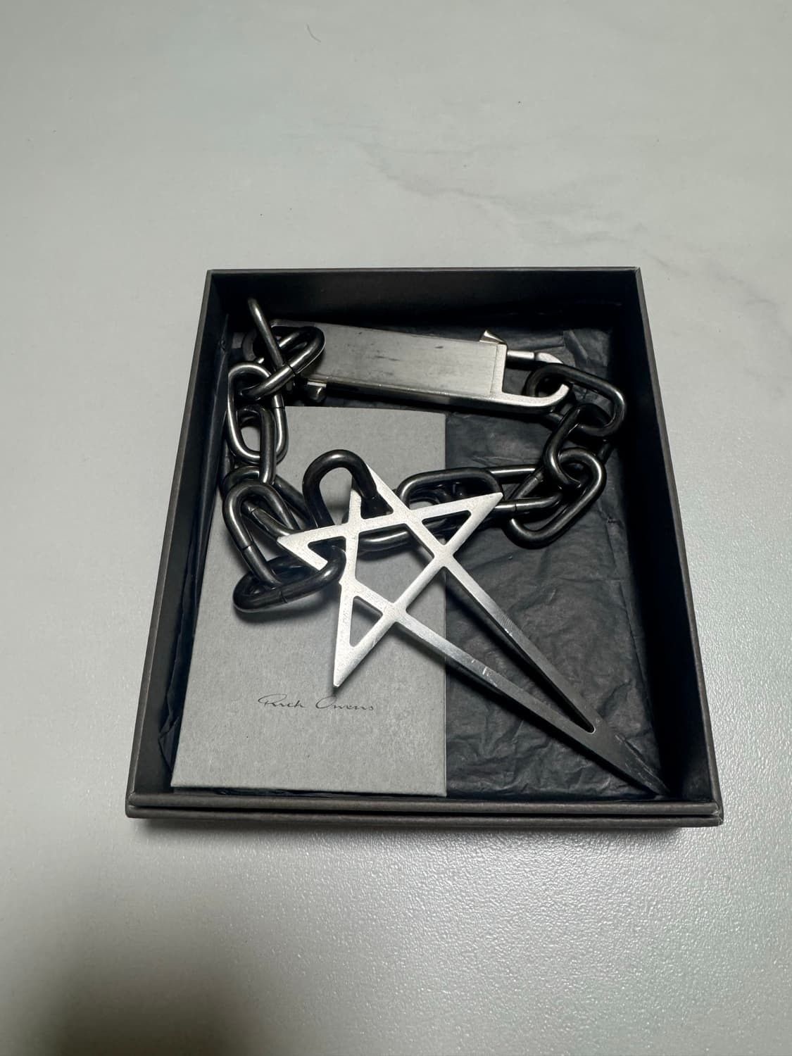 Rick Owens × Rick Owens Drkshdw RICK OWENS PENTAGRAM CHOKER SS20