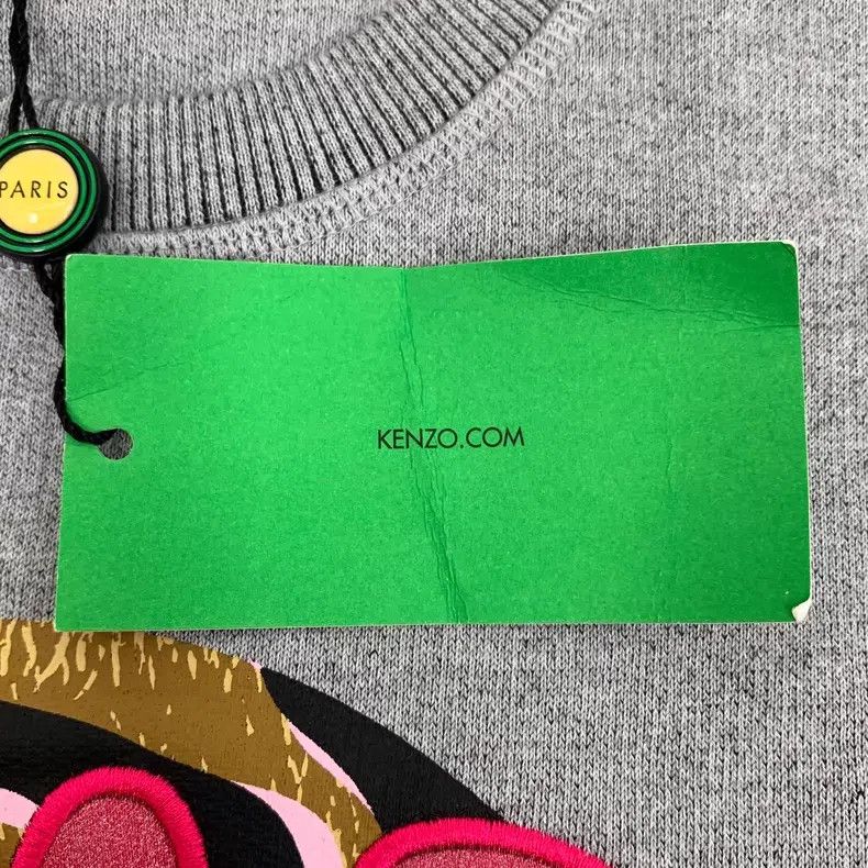Kenzo Kenzo Gray logo letter embroidery cotton round neck long-s Size S / US 4 / IT 40 - 6 Thumbnail