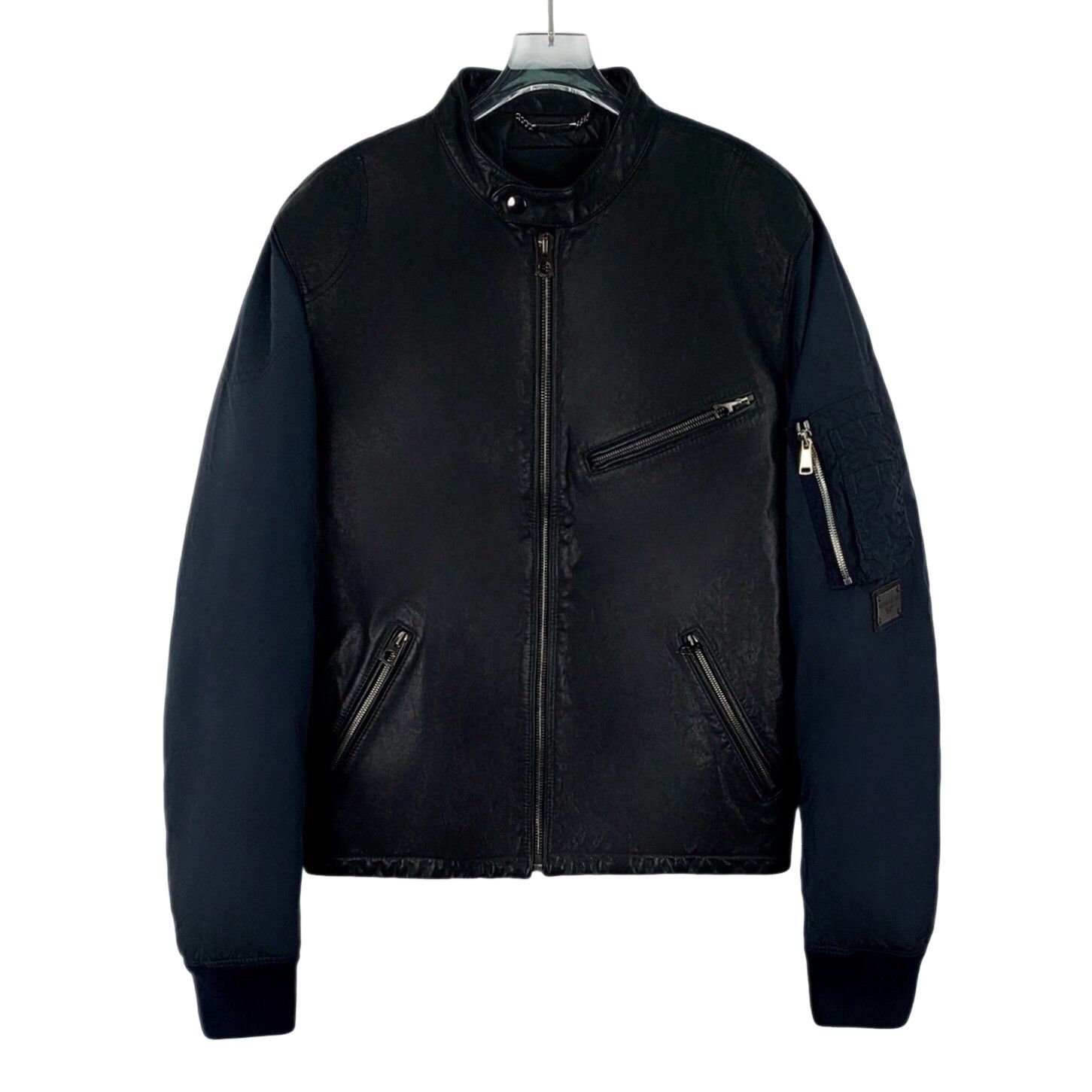 Dolce & Gabbana Dolce & Gabbana Leather Paneled Bomber Jacket 50 Size US M / EU 48-50 / 2 - 1 Thumbnail