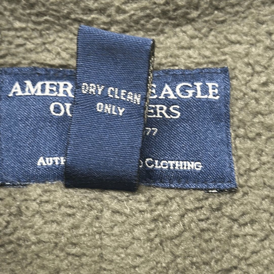 American Eagle Outfitters VINTAGE American Eagle Pea Coat Womens Large Green Trench Y2K Lined Winter Jacket Coat Size L / US 10 / IT 46 - 6 Thumbnail