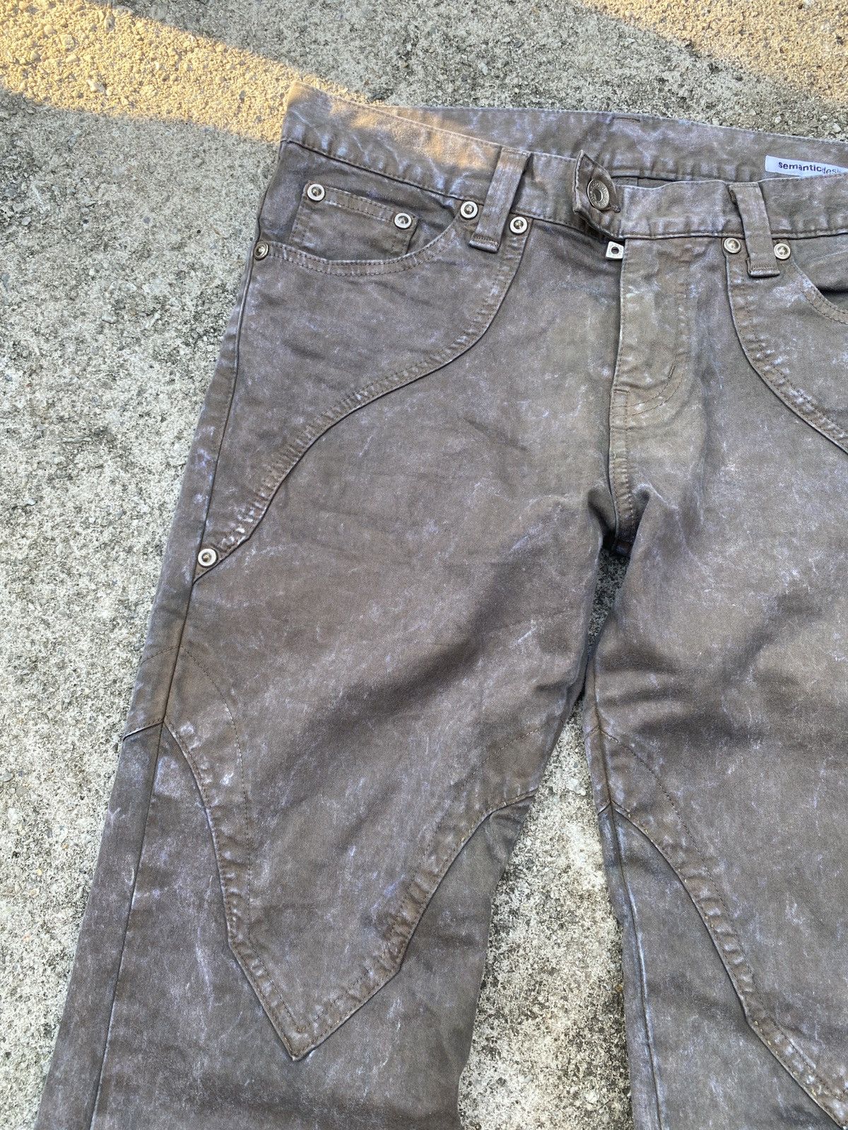 Japanese Brand Semantics Design Japan Faded Waxed Flare Pant Size US 31 - 8 Thumbnail