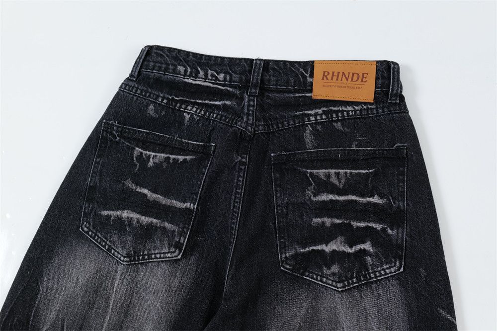 Japanese Brand × Jean Men's oversize hip-hop trendy washed tie-dye jeans Size US 34 / EU 50 - 5 Thumbnail