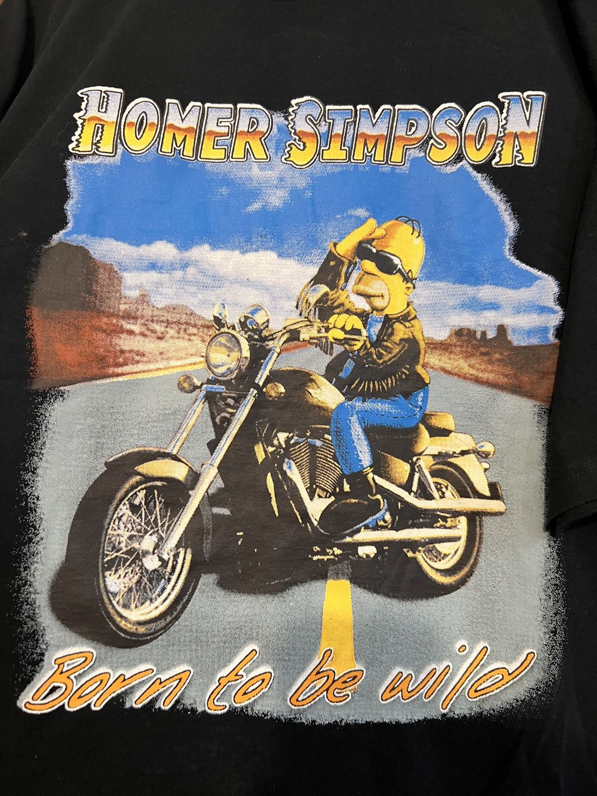 Cartoon Network Vintage 90s The Simpsons Homer Harley Rare Cartoon Tee Hype Size US XXL / EU 58 / 5 - 2 Thumbnail